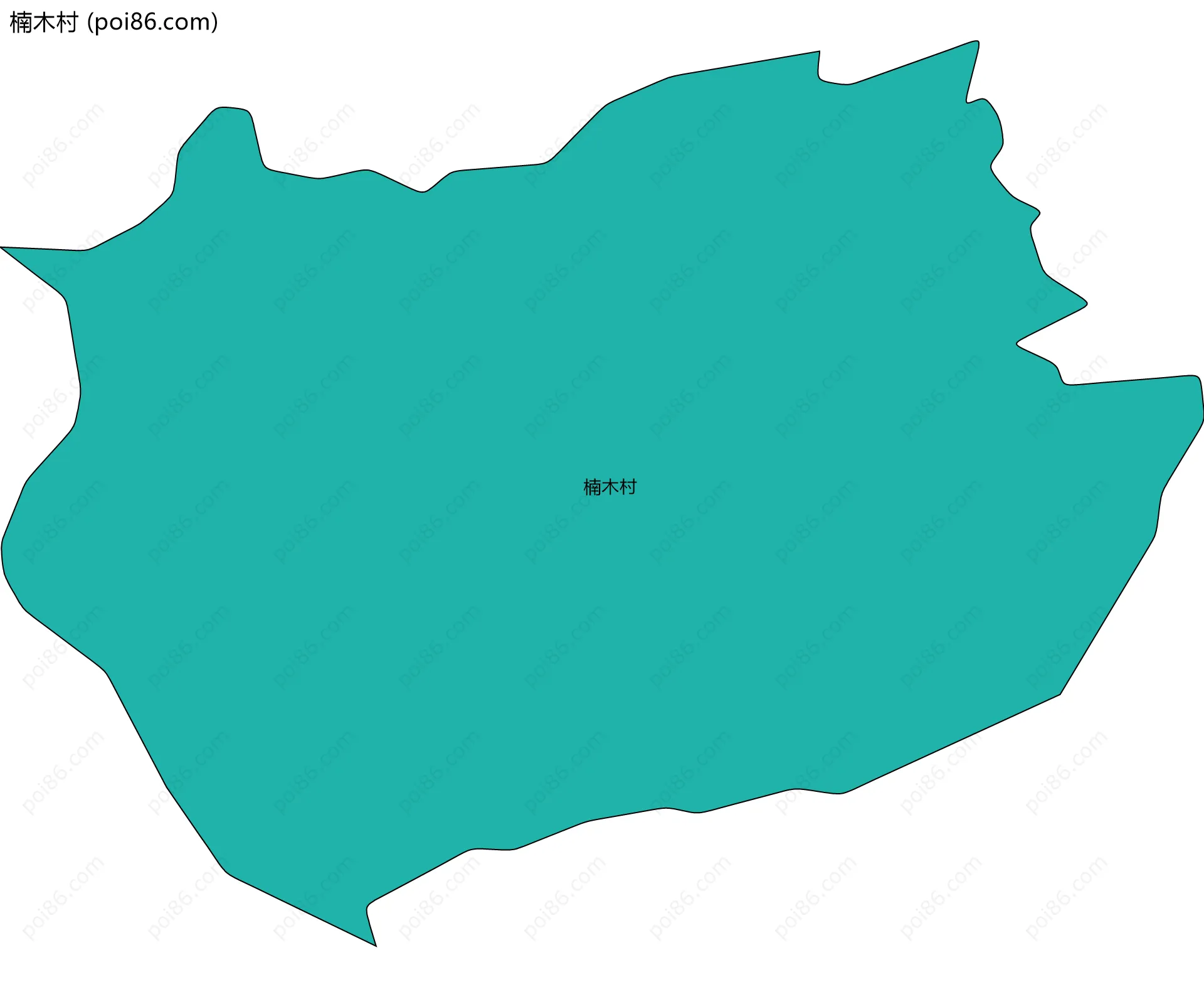 楠木村边界地图