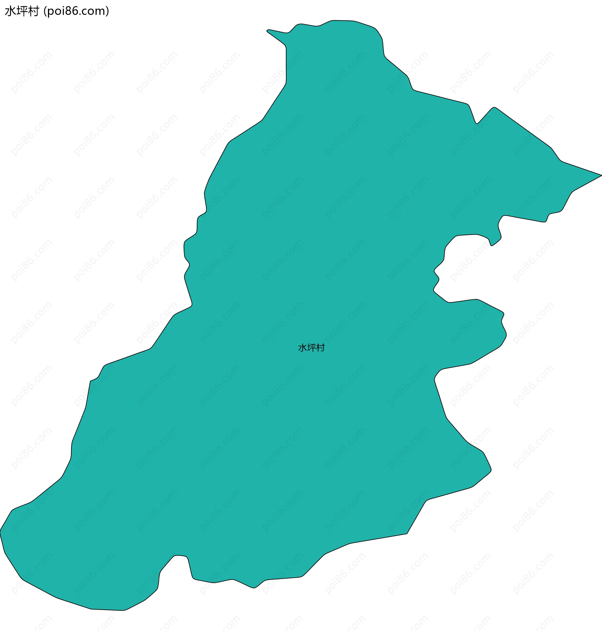 水坪村边界地图