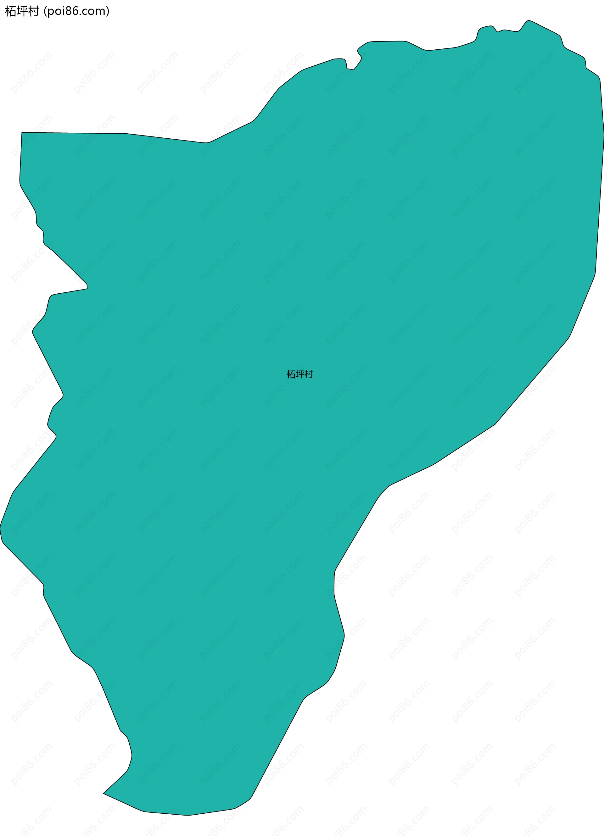 柘坪村边界地图