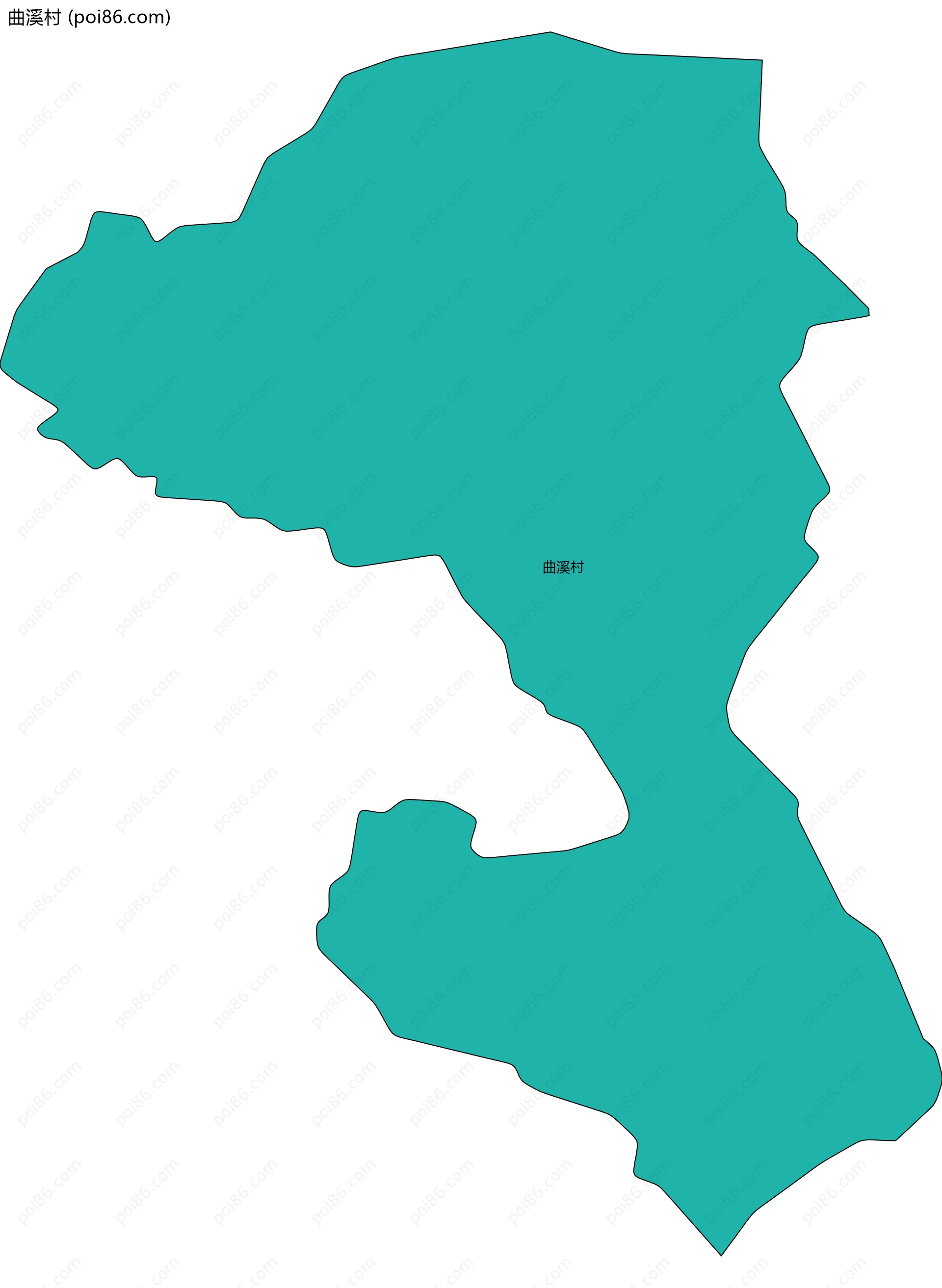 曲溪村边界地图