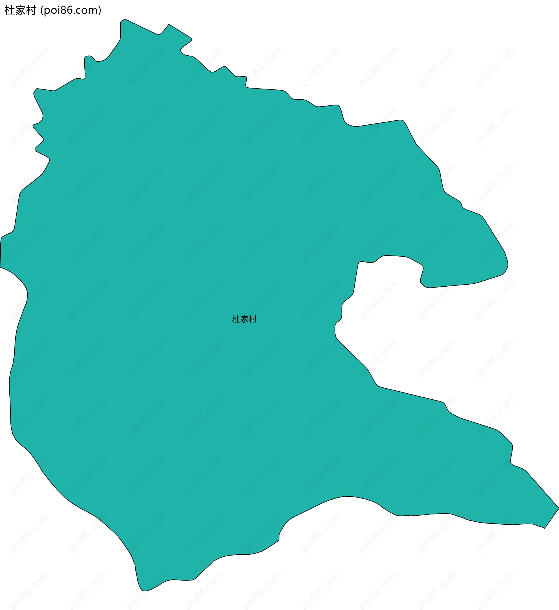 杜家村边界地图