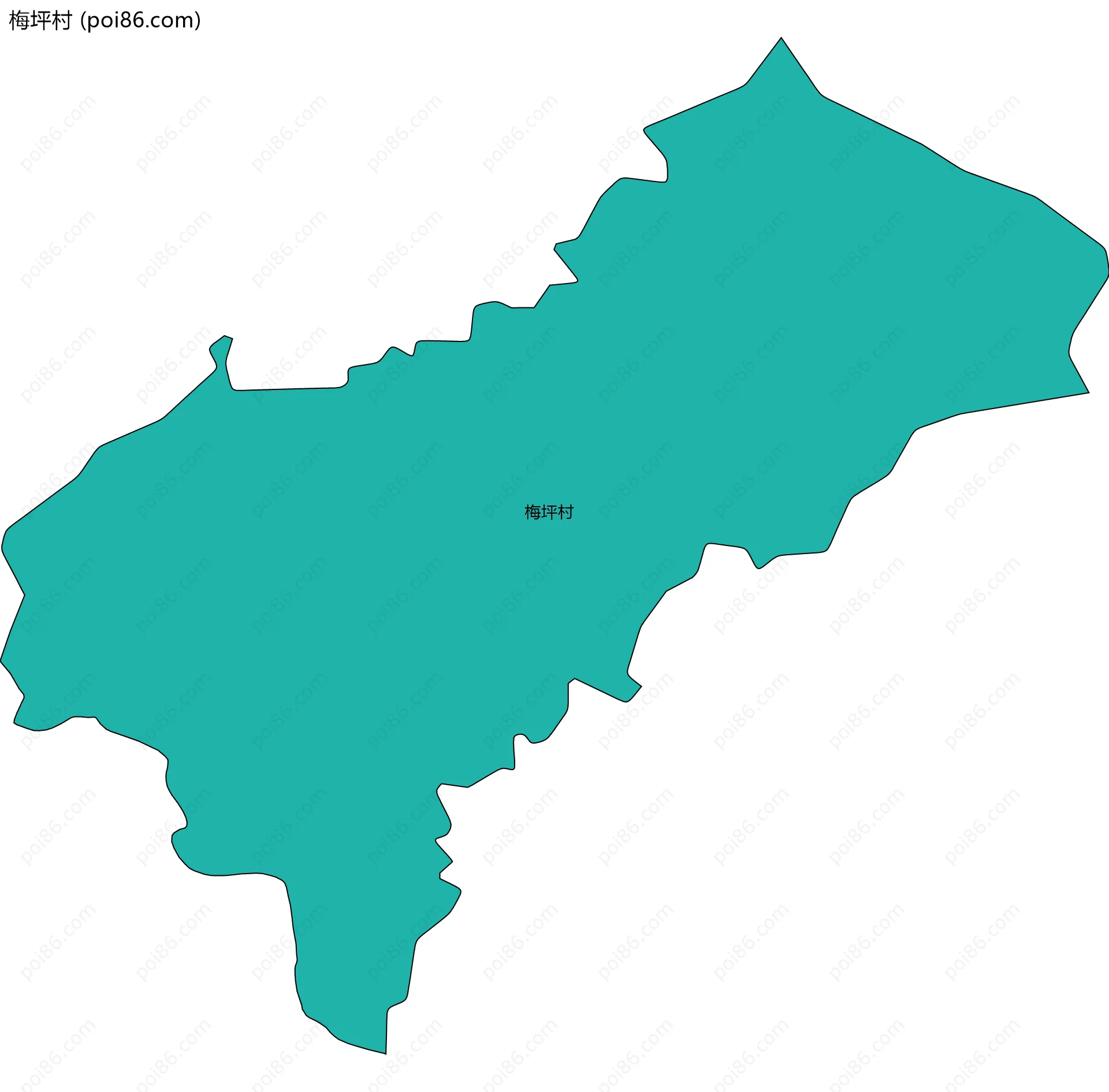 梅坪村边界地图