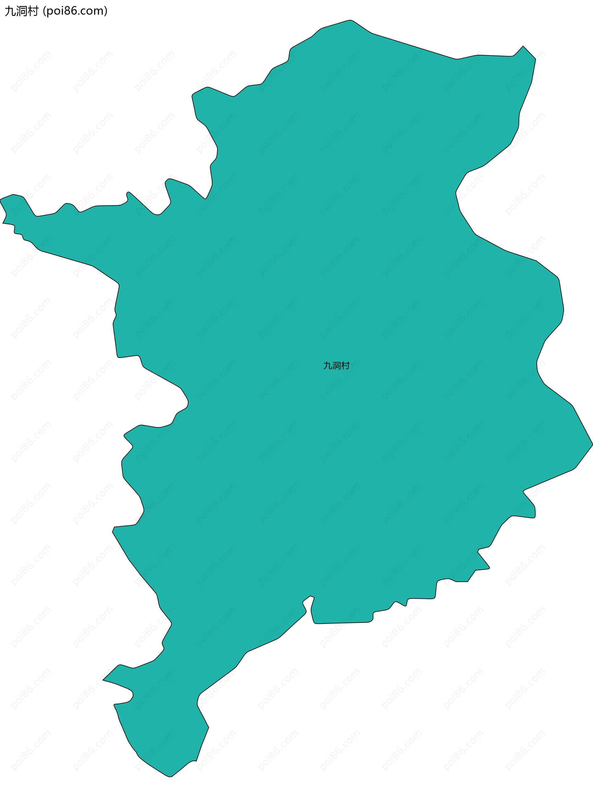 九洞村边界地图