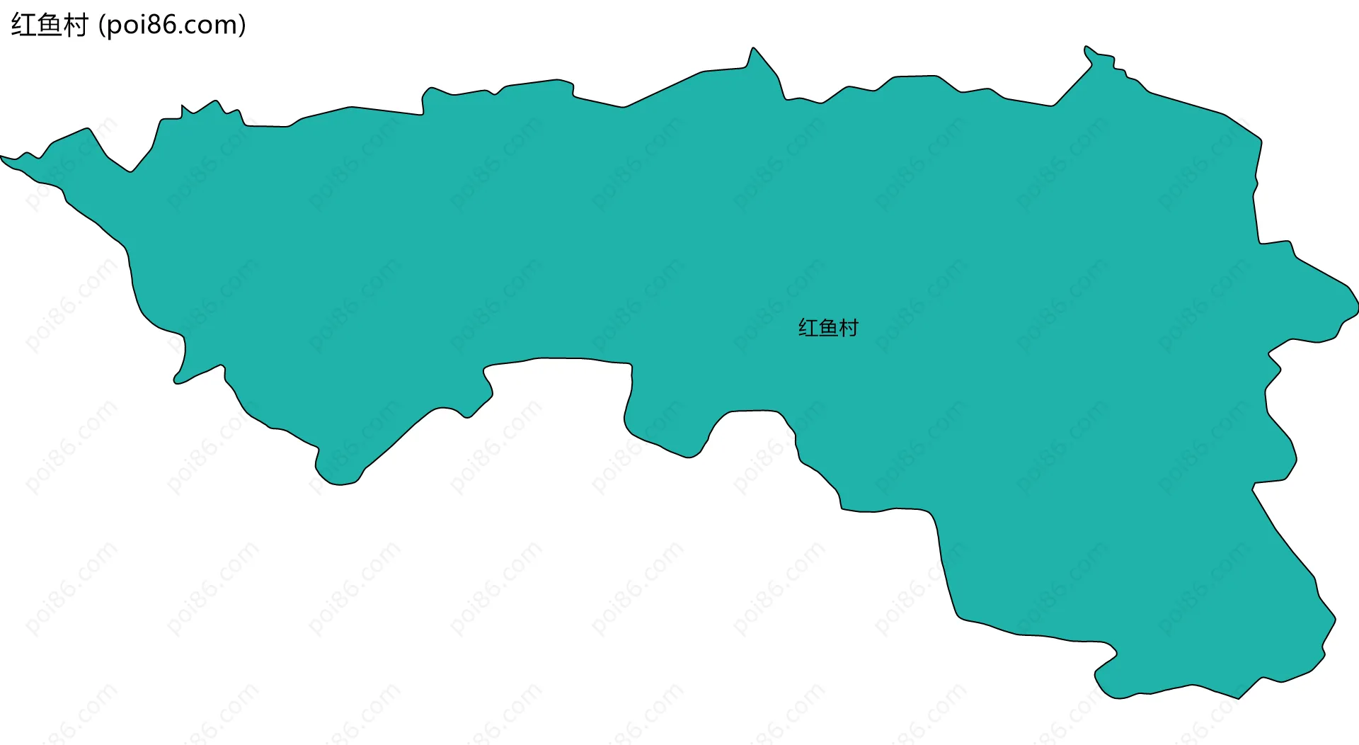 红鱼村边界地图