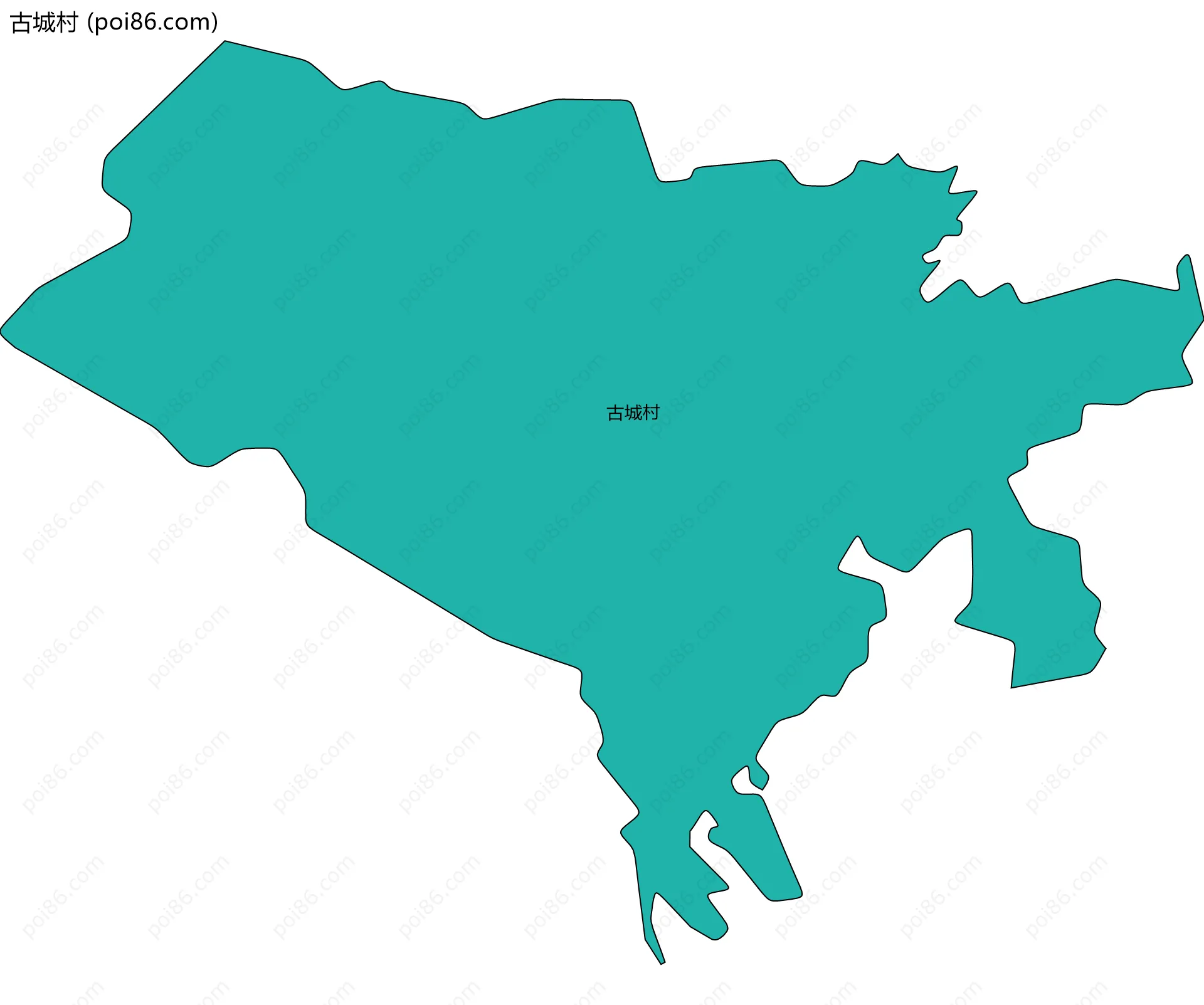 古城村边界地图