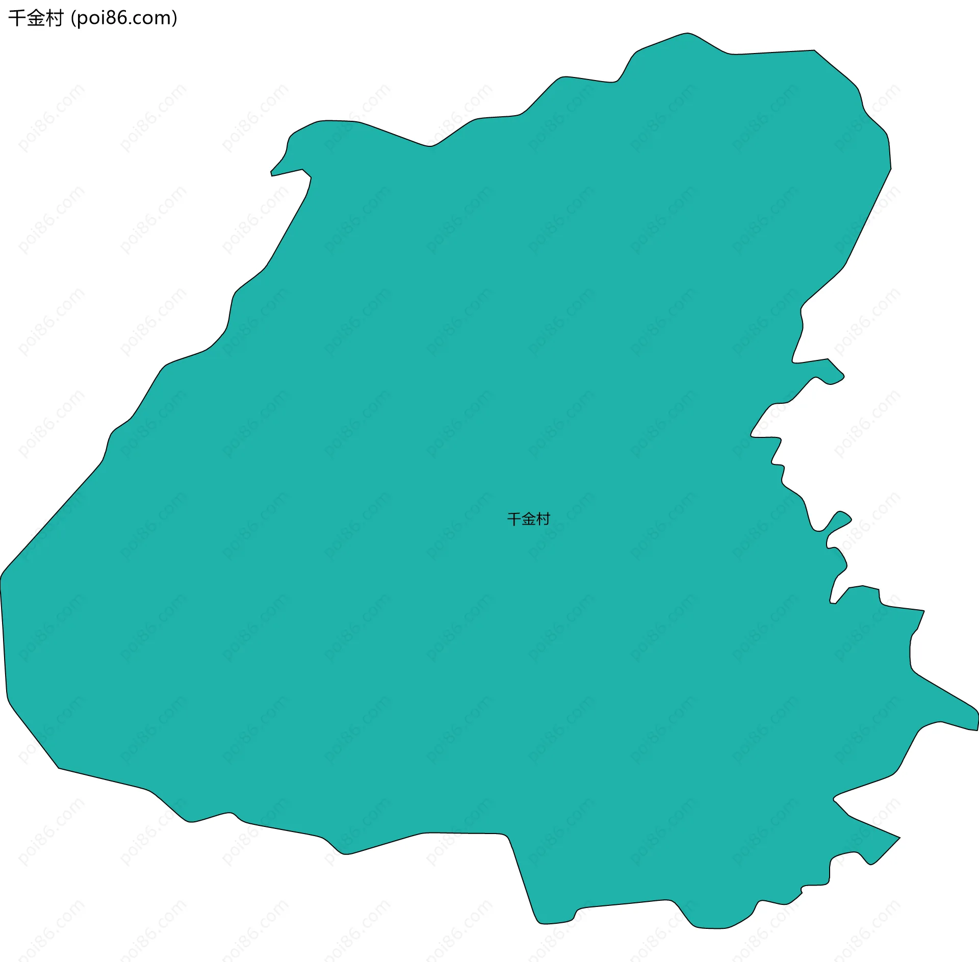 千金村边界地图