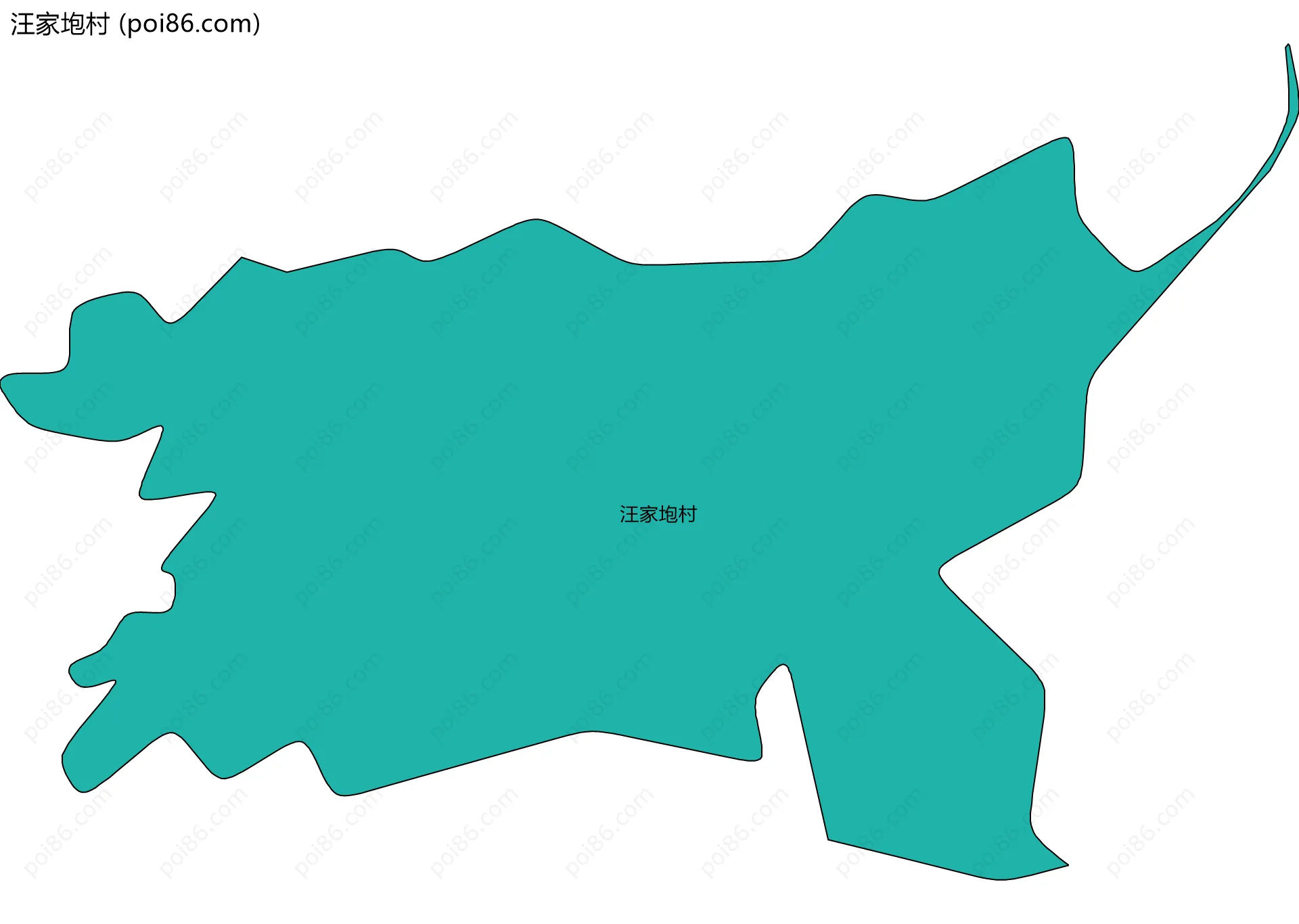 汪家垉村边界地图