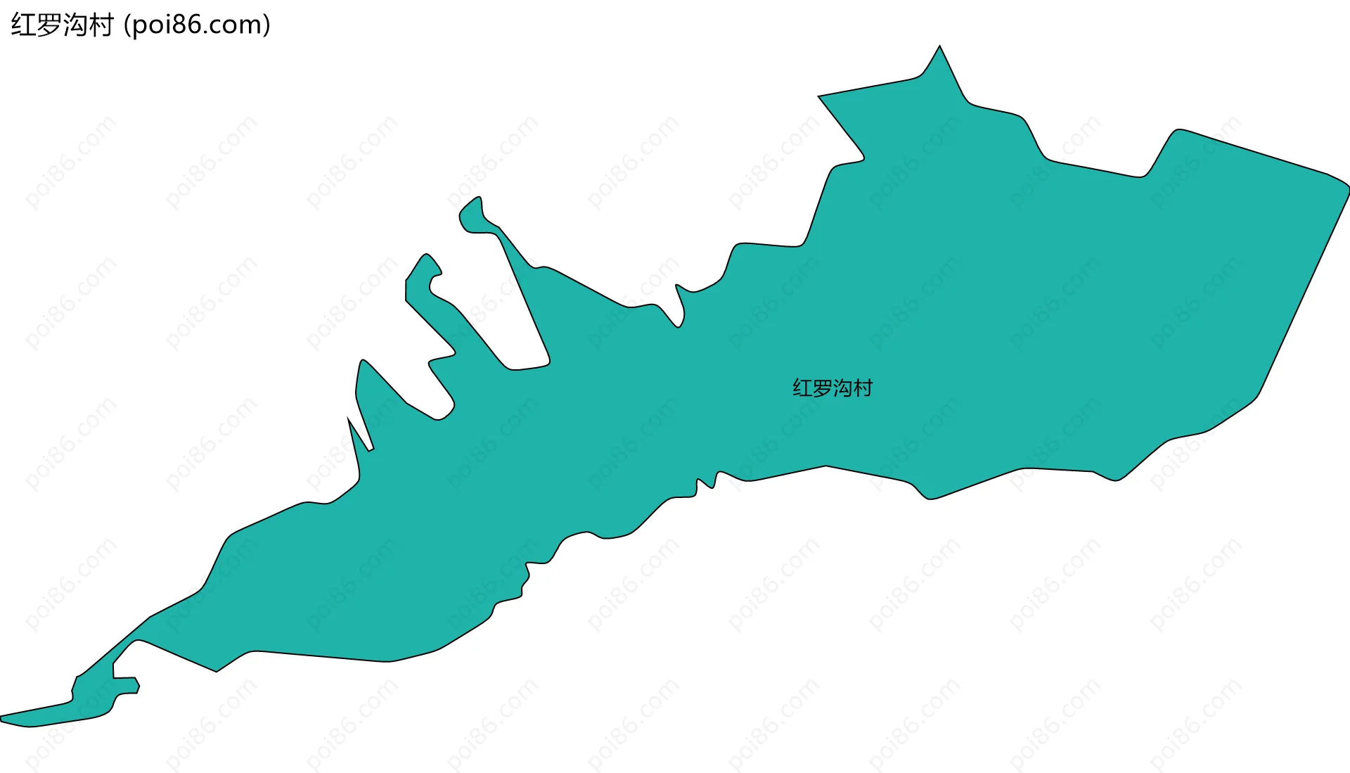红罗沟村边界地图