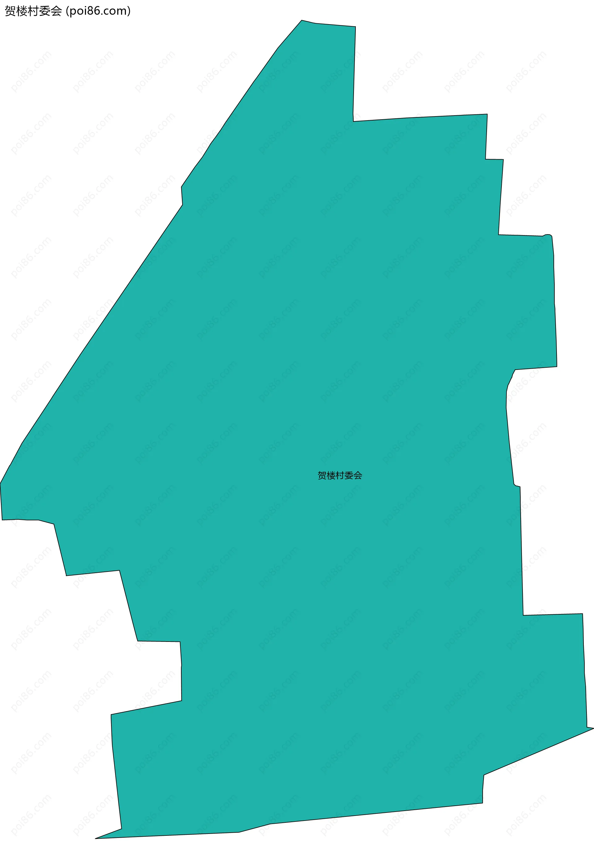 贺楼村委会边界地图