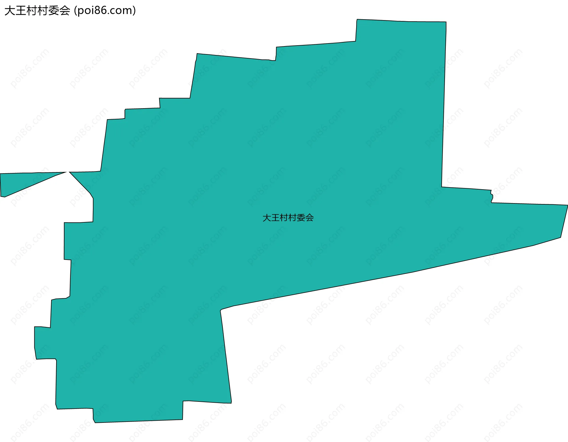 大王村村委会边界地图