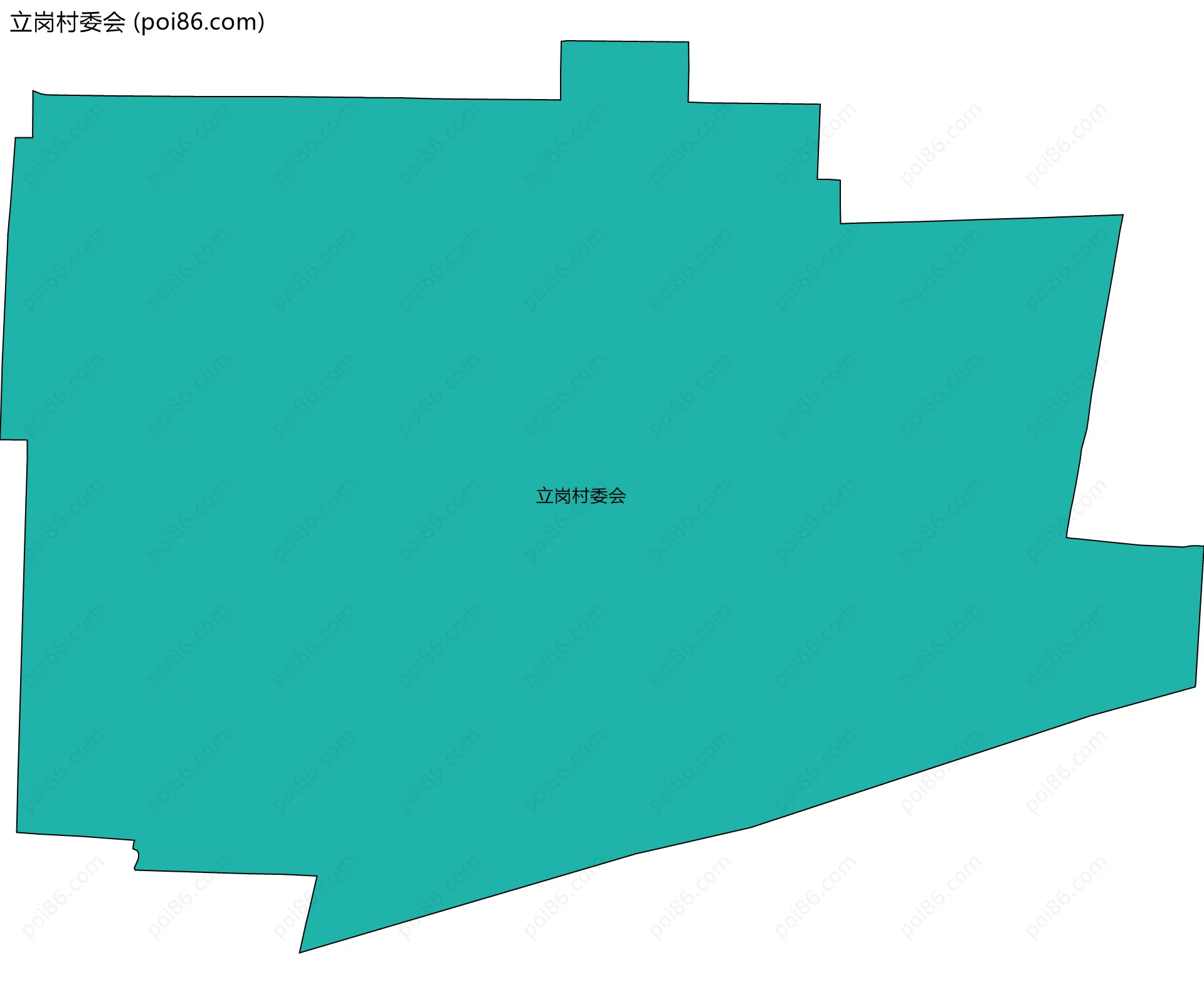 立岗村委会边界地图