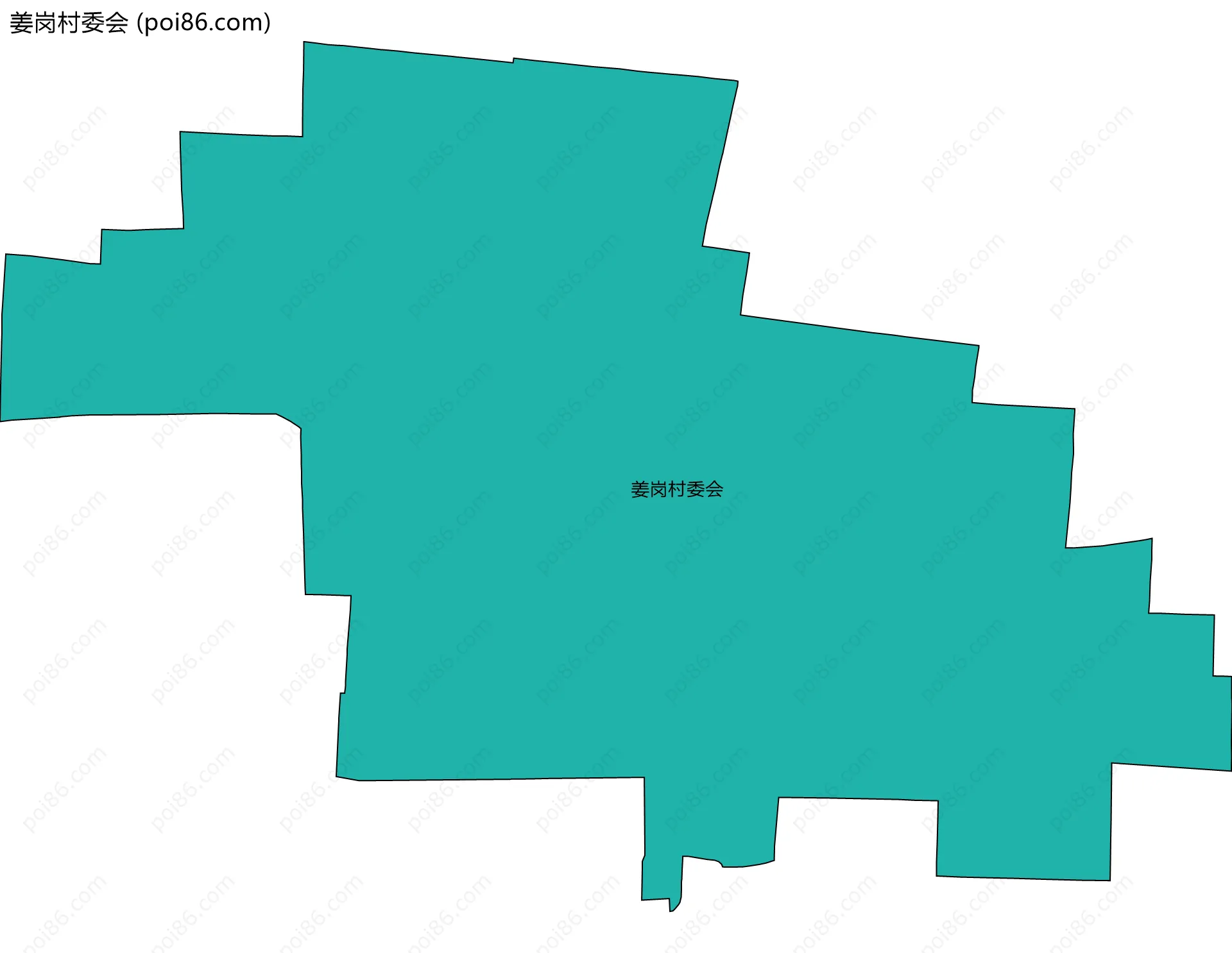 姜岗村委会边界地图