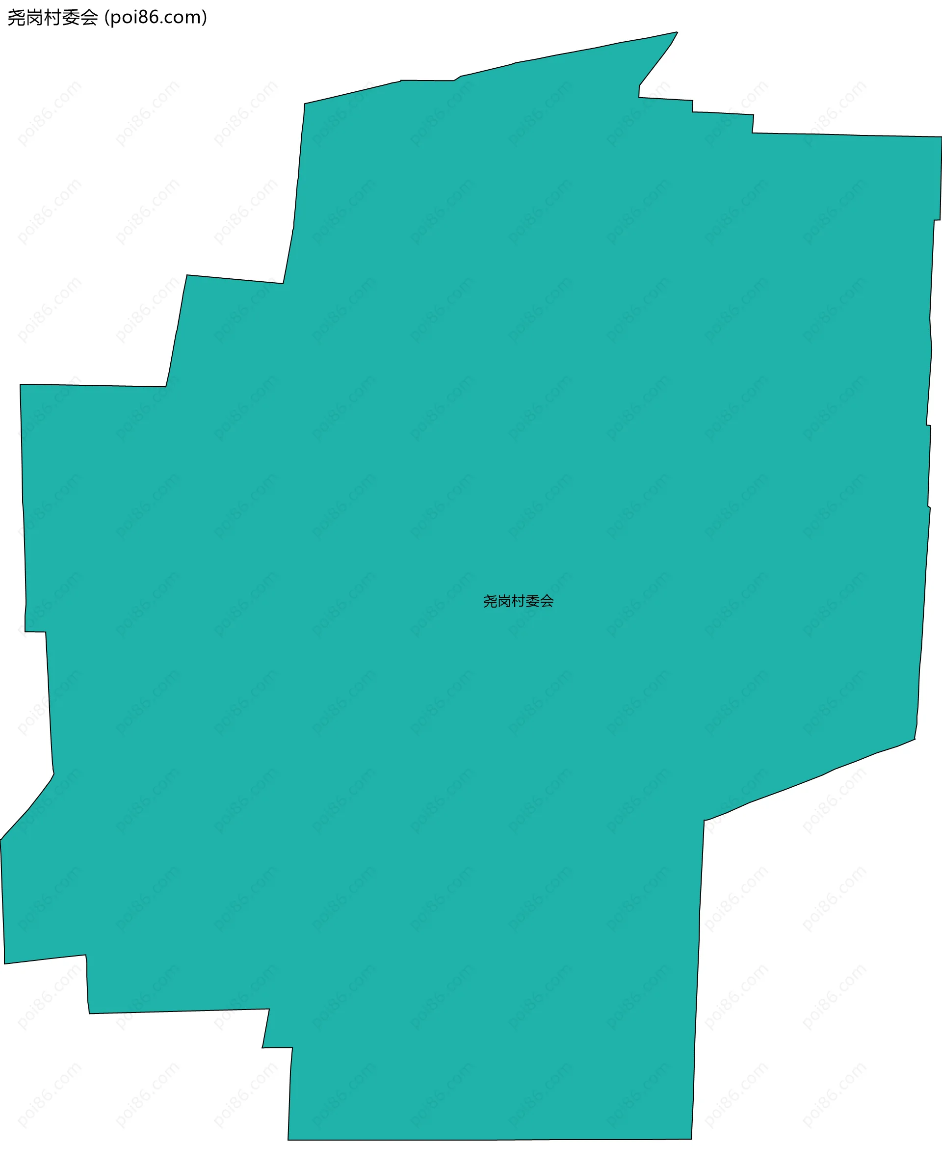 尧岗村委会边界地图