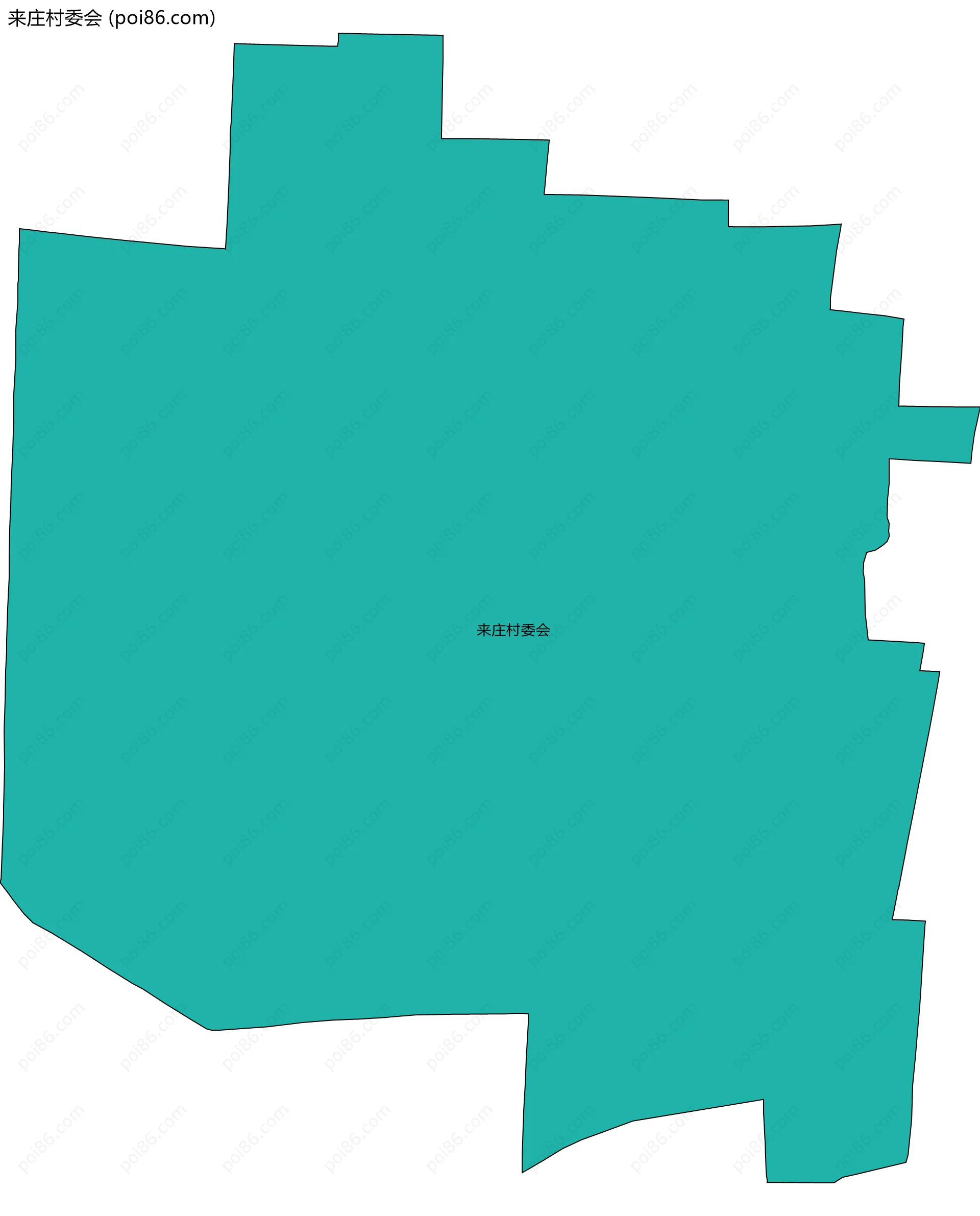 来庄村委会边界地图