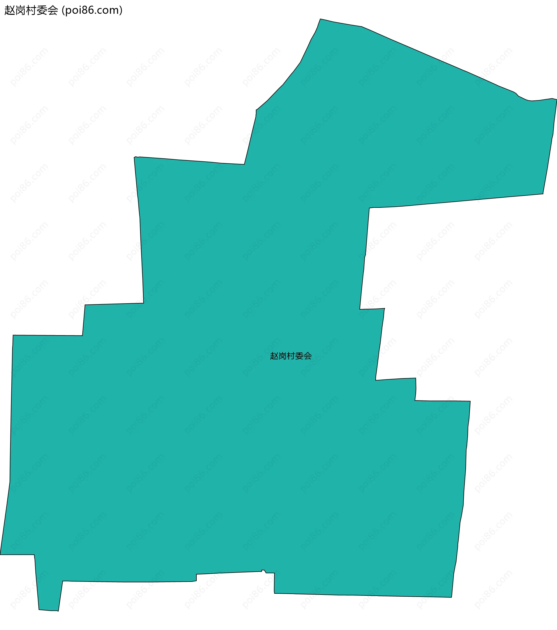 赵岗村委会边界地图