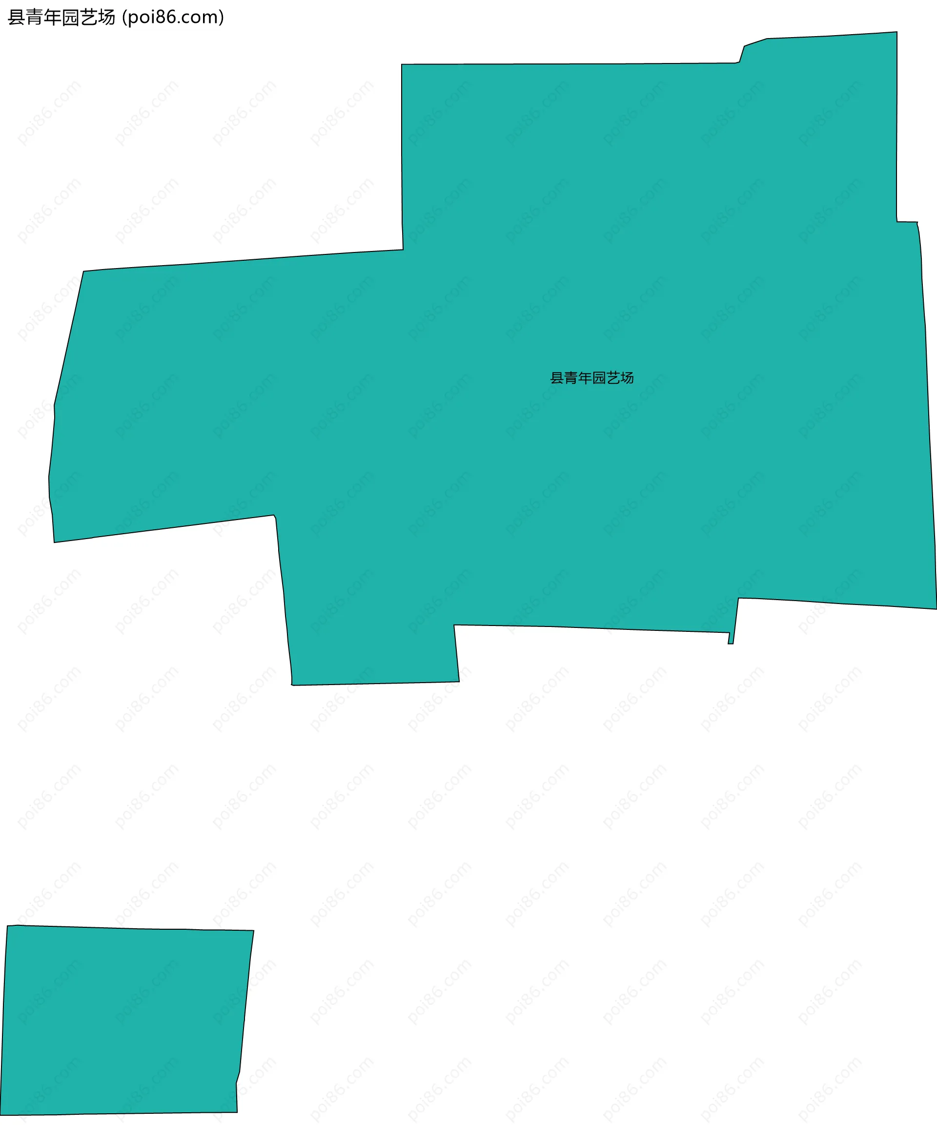 县青年园艺场边界地图
