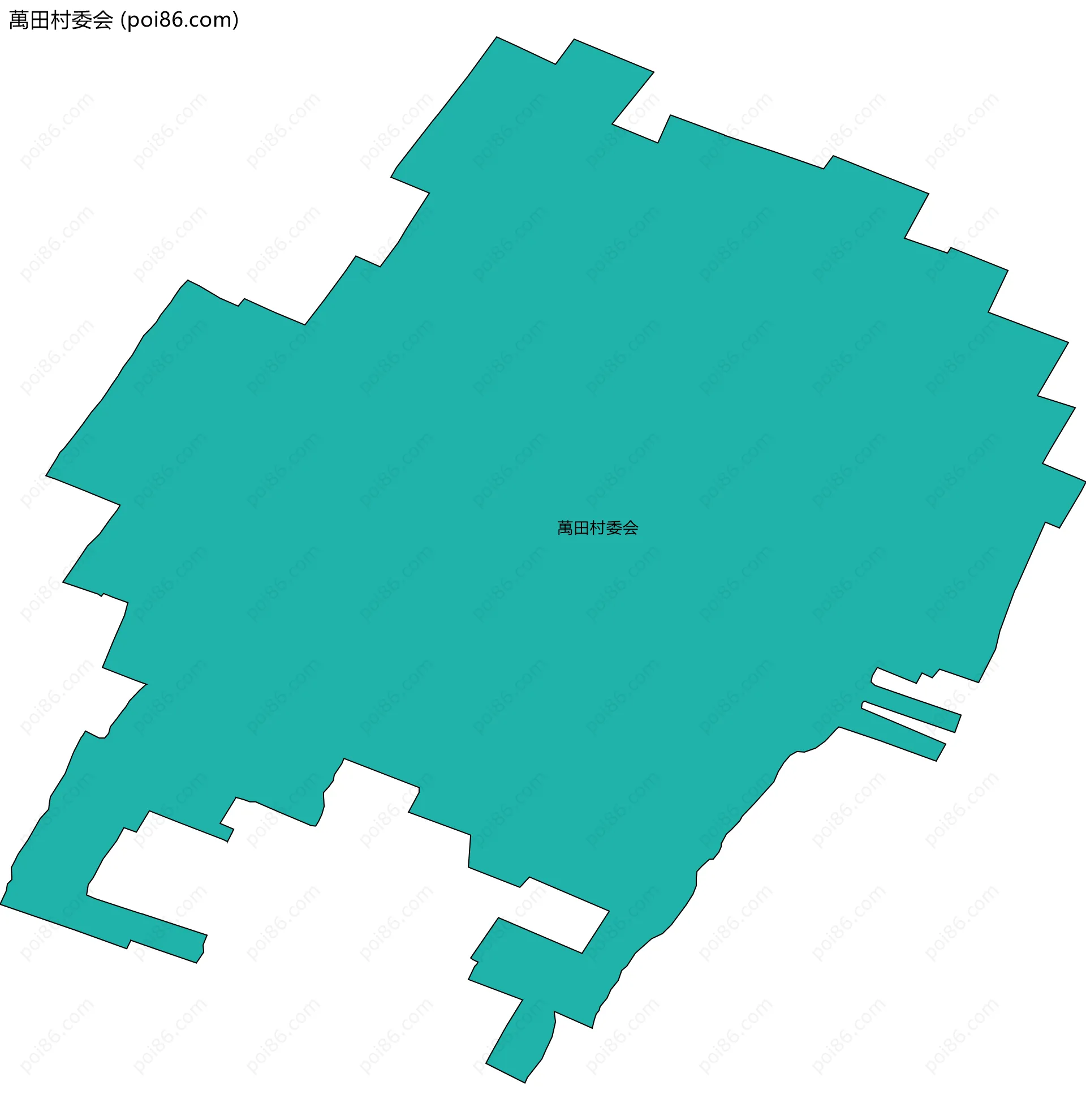 萬田村委会边界地图