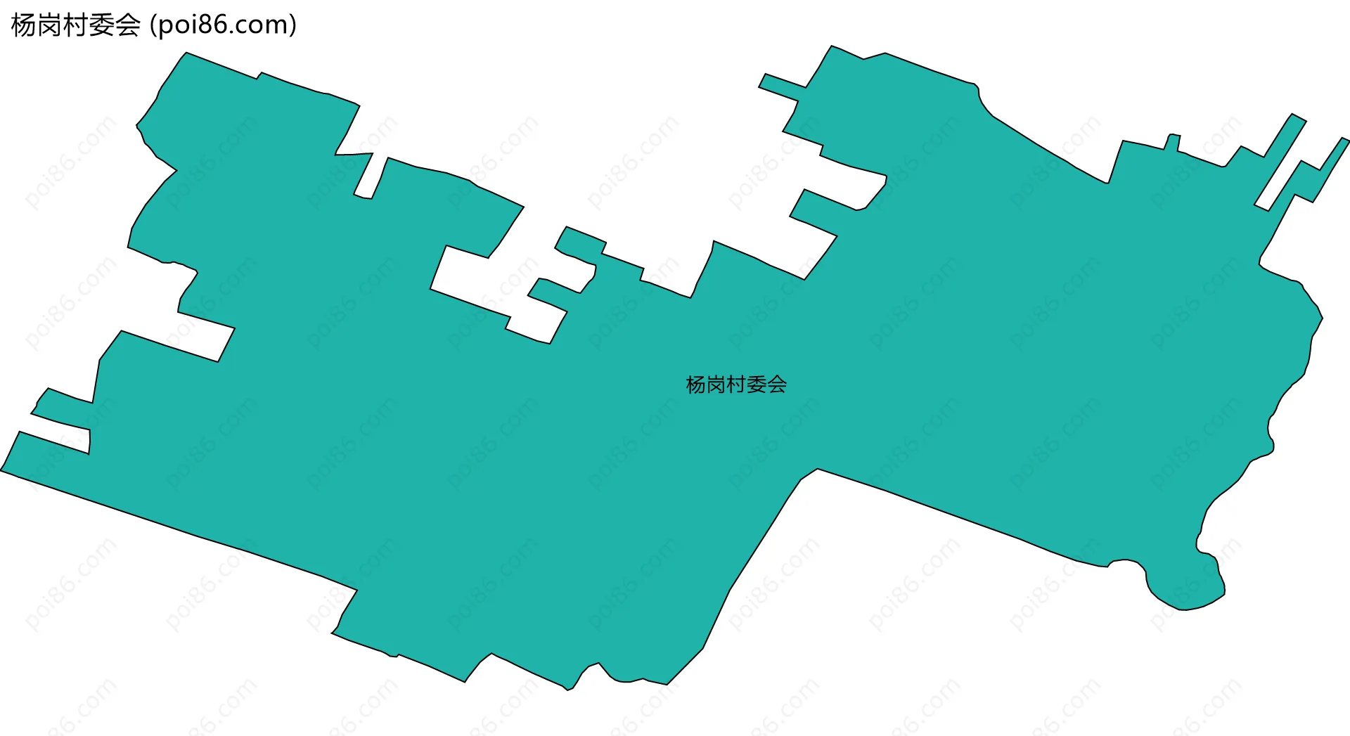 杨岗村委会边界地图