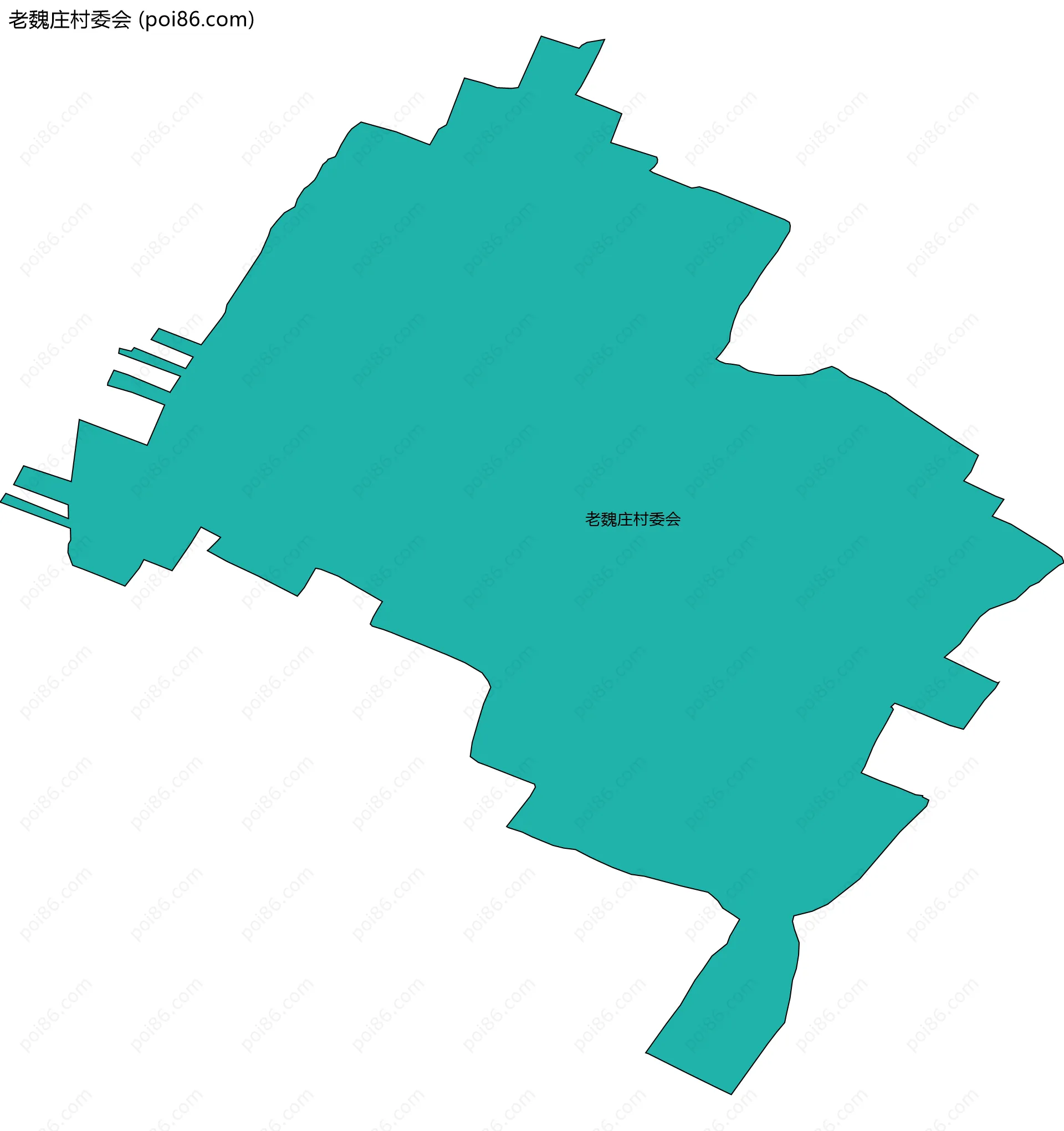 老魏庄村委会边界地图