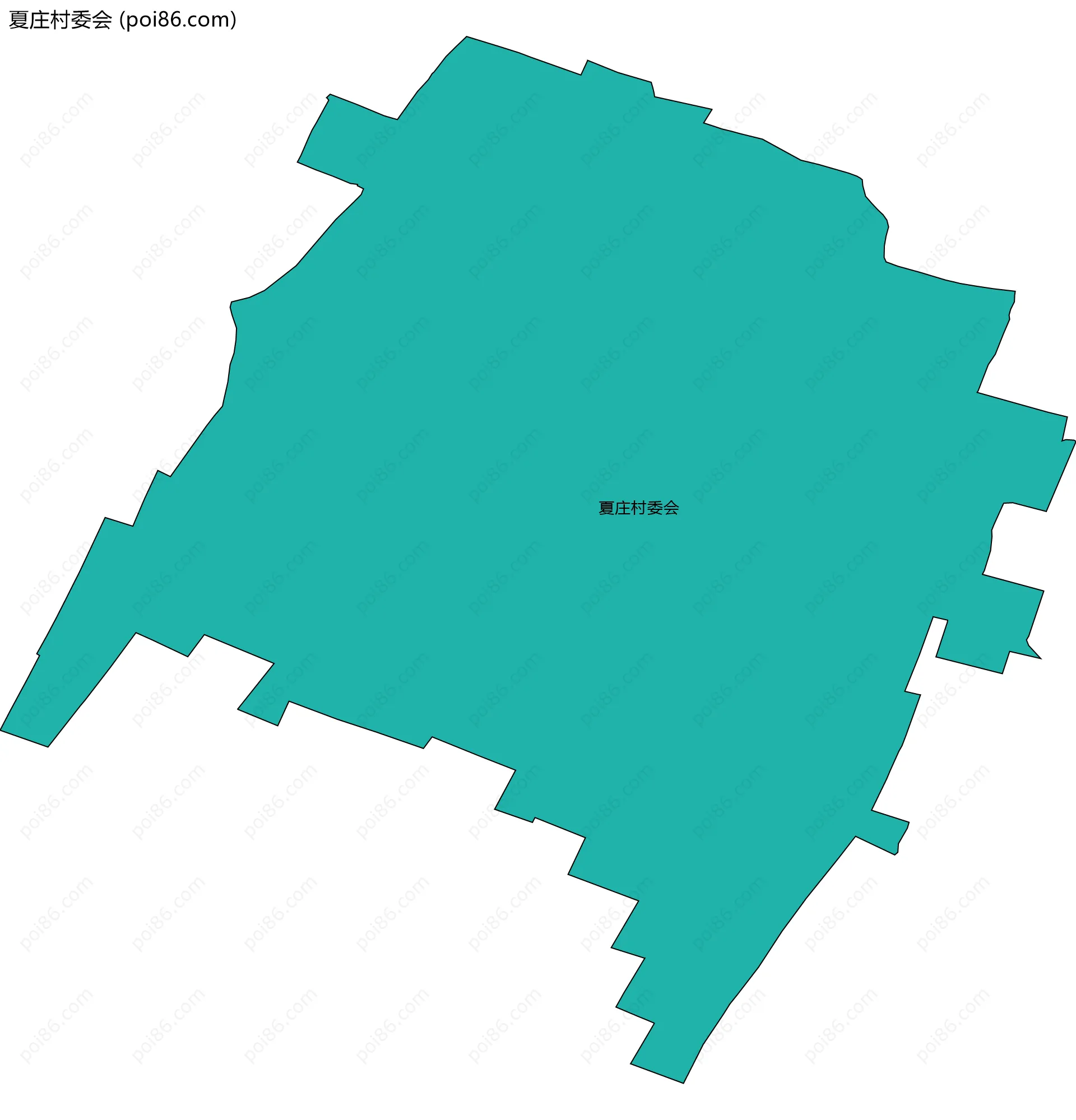 夏庄村委会边界地图