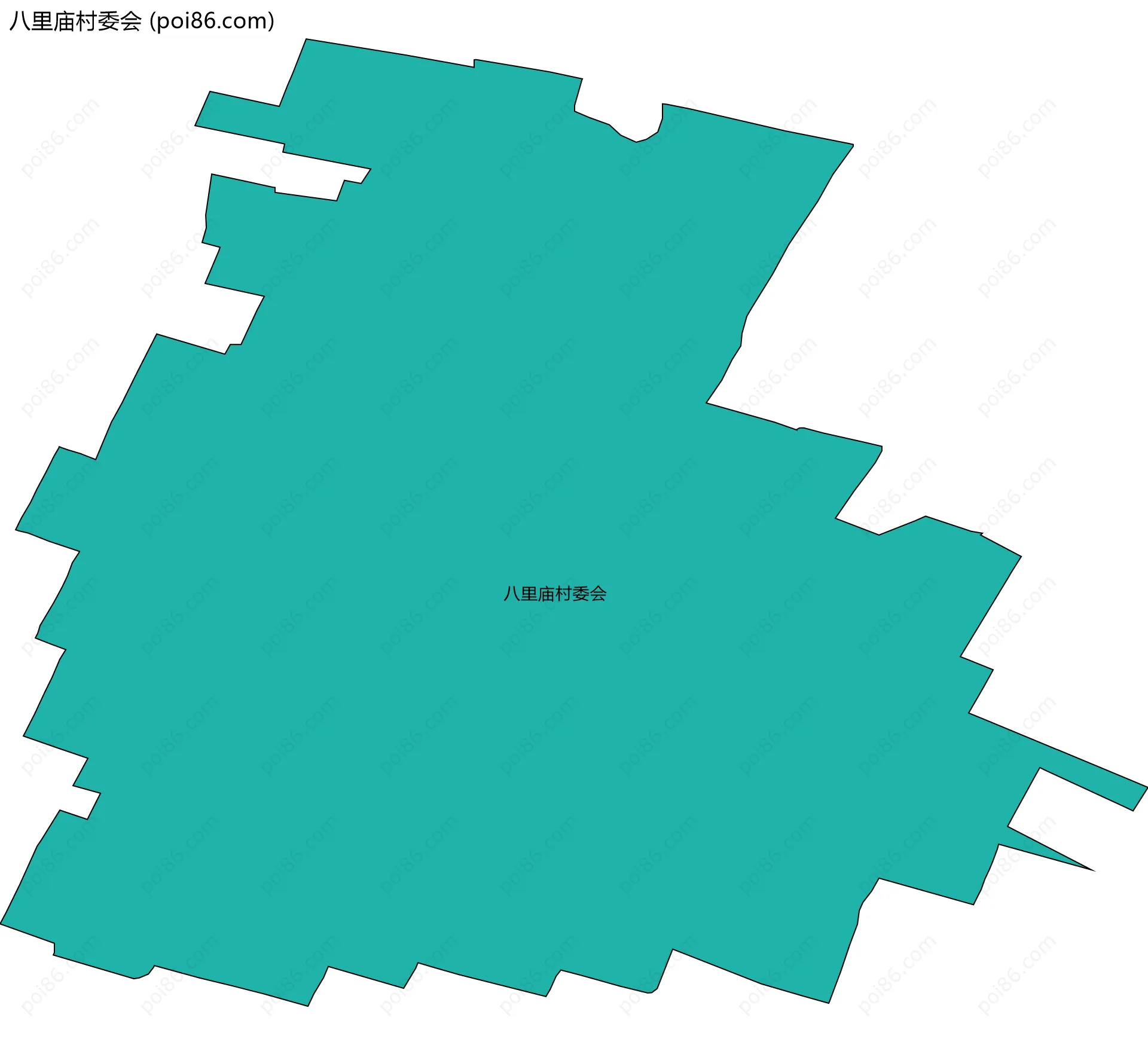 八里庙村委会边界地图