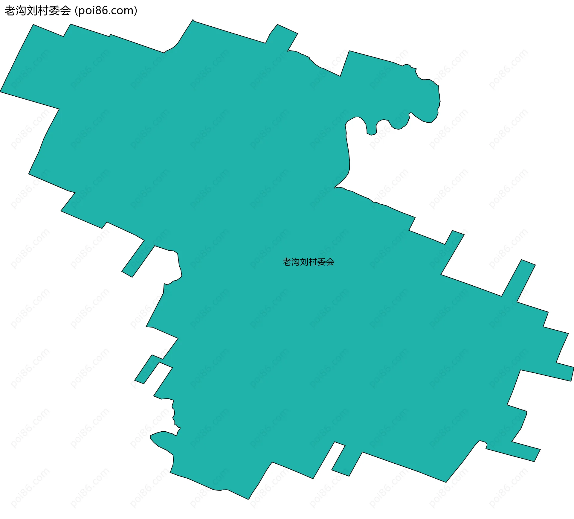 老沟刘村委会边界地图