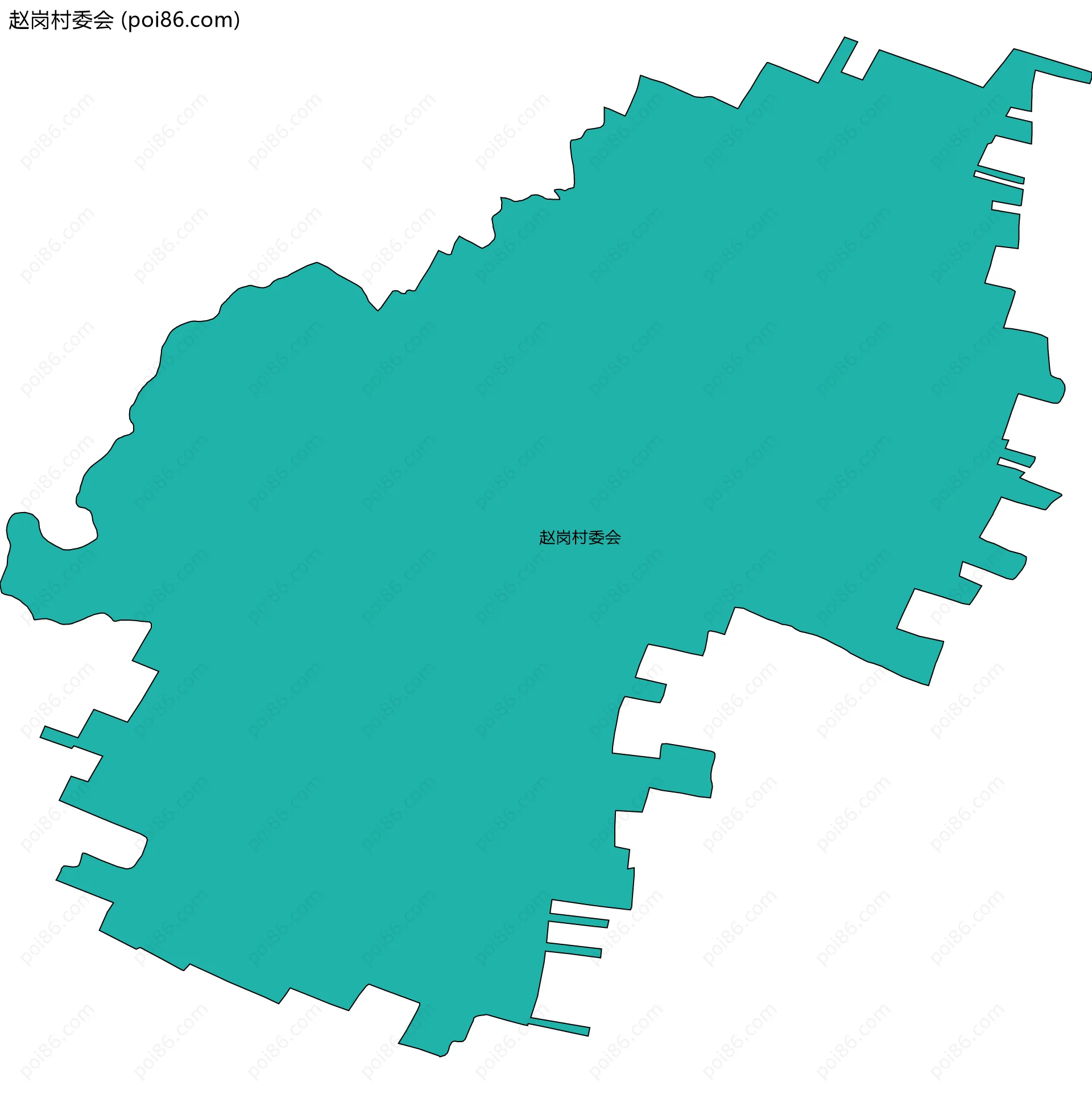 赵岗村委会边界地图