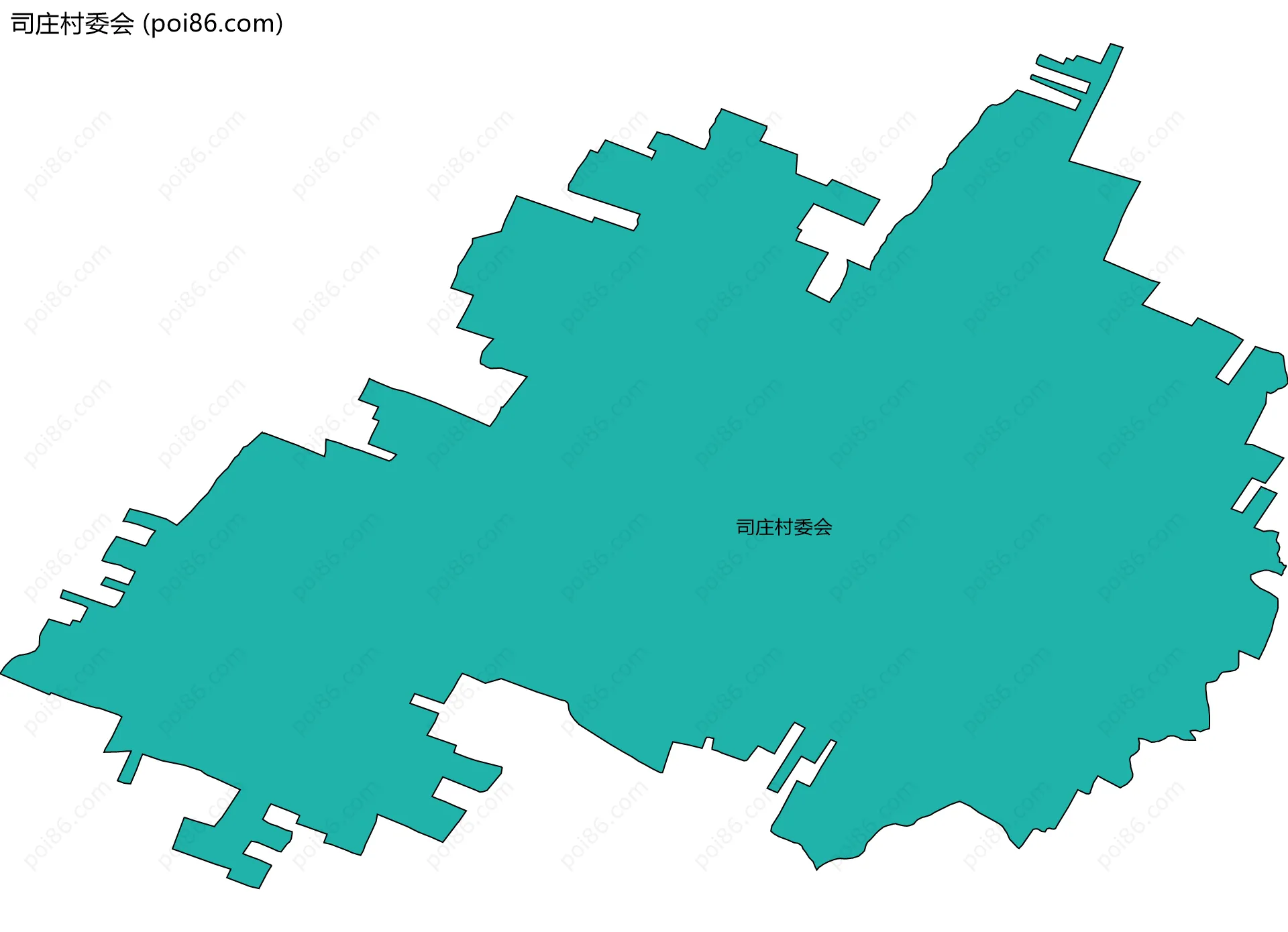 司庄村委会边界地图