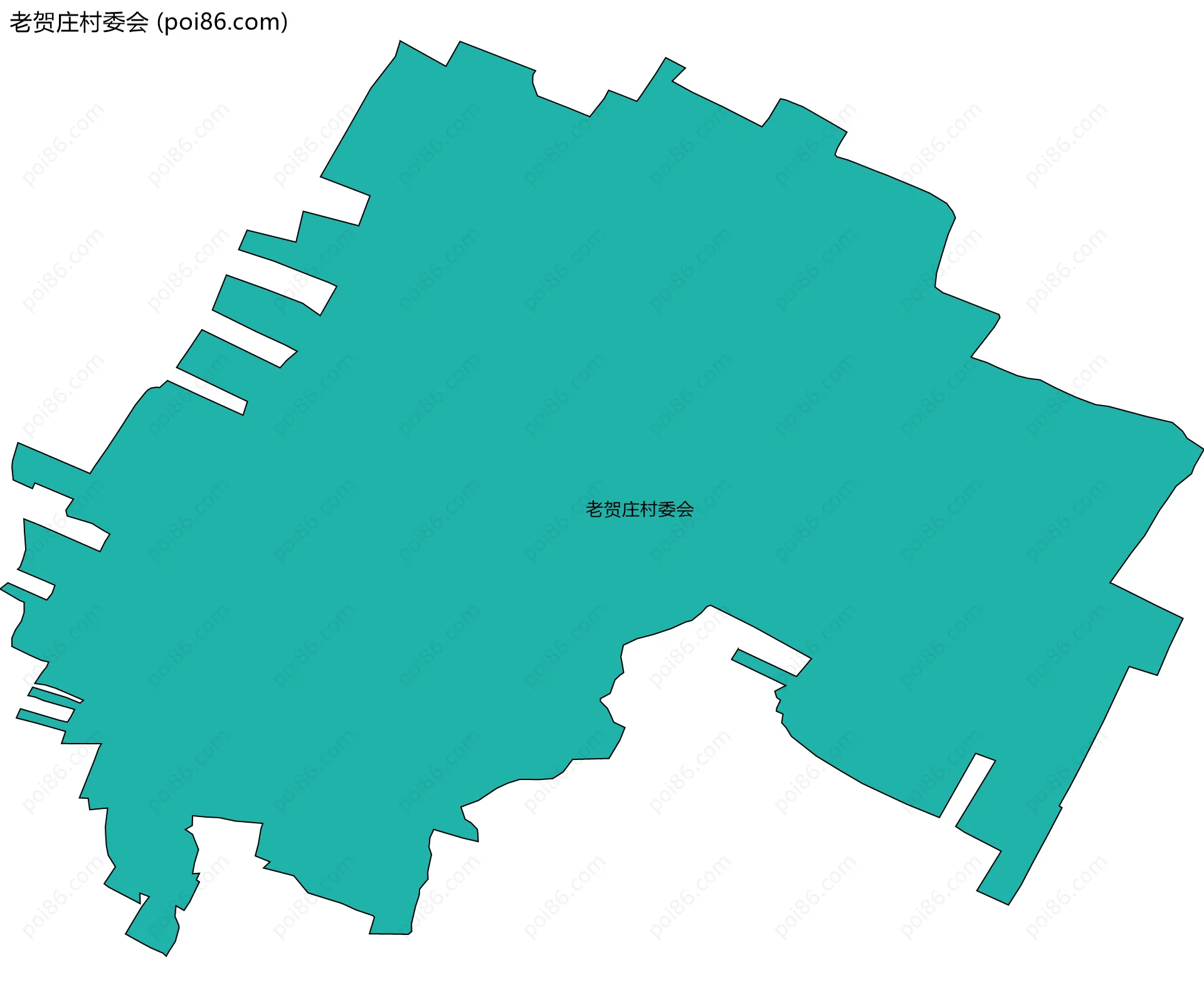 老贺庄村委会边界地图