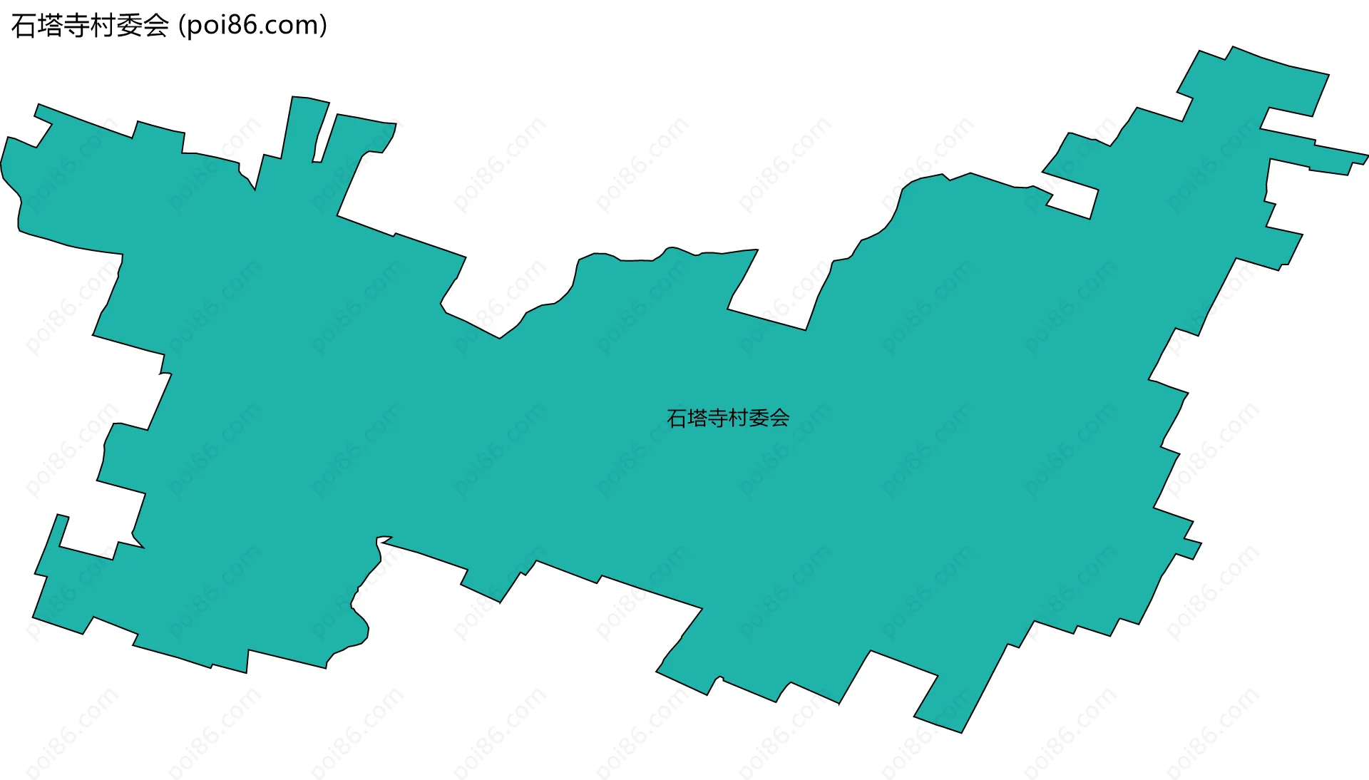 石塔寺村委会边界地图