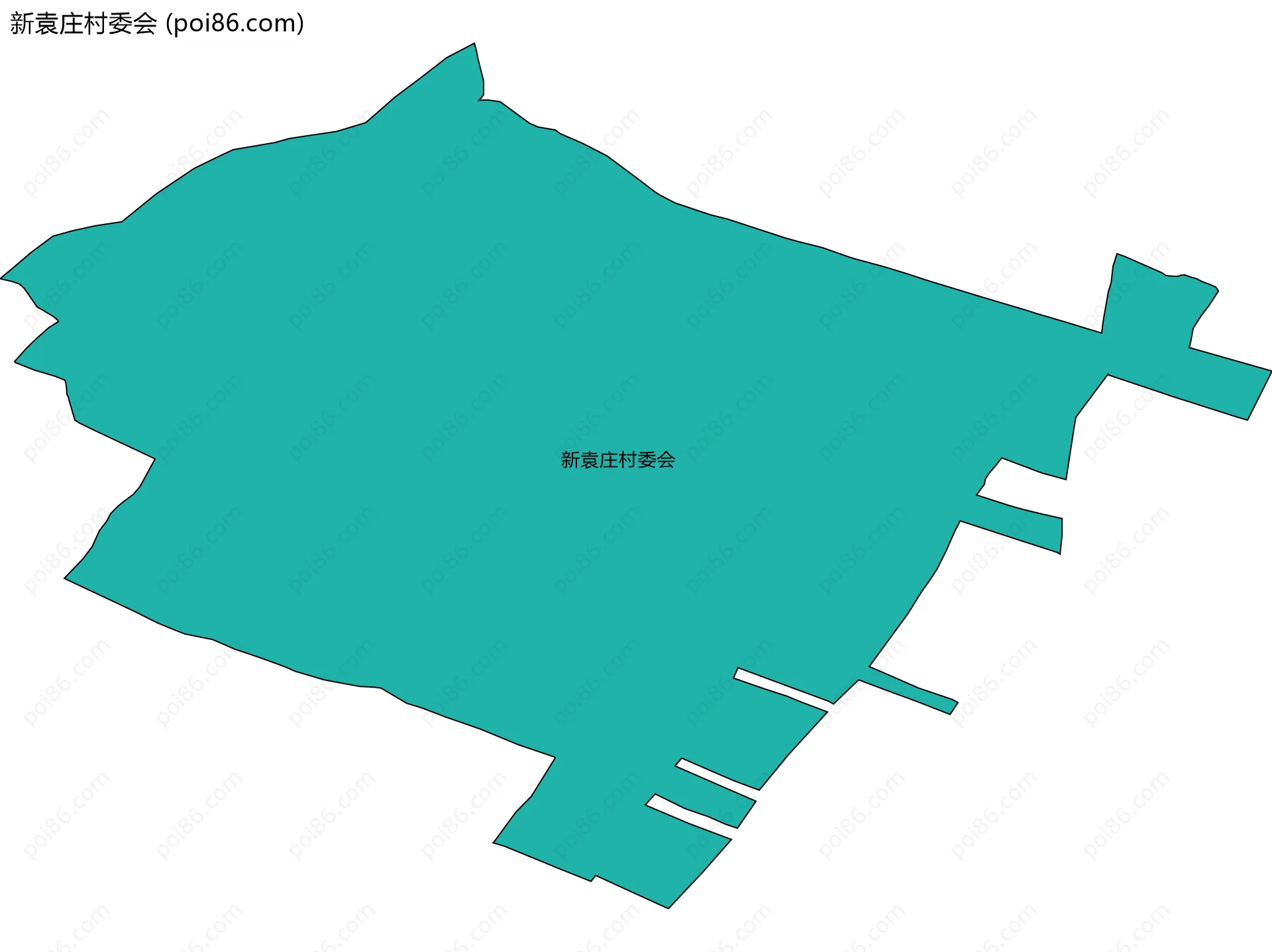 新袁庄村委会边界地图
