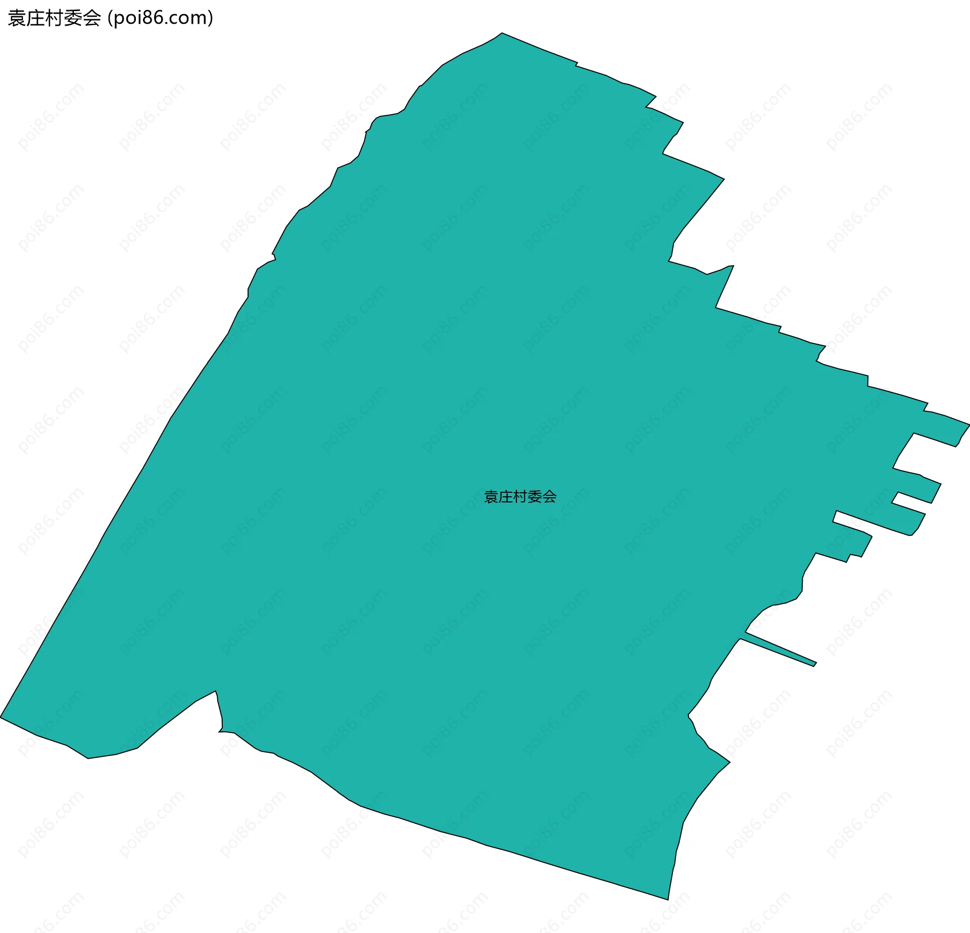 袁庄村委会边界地图