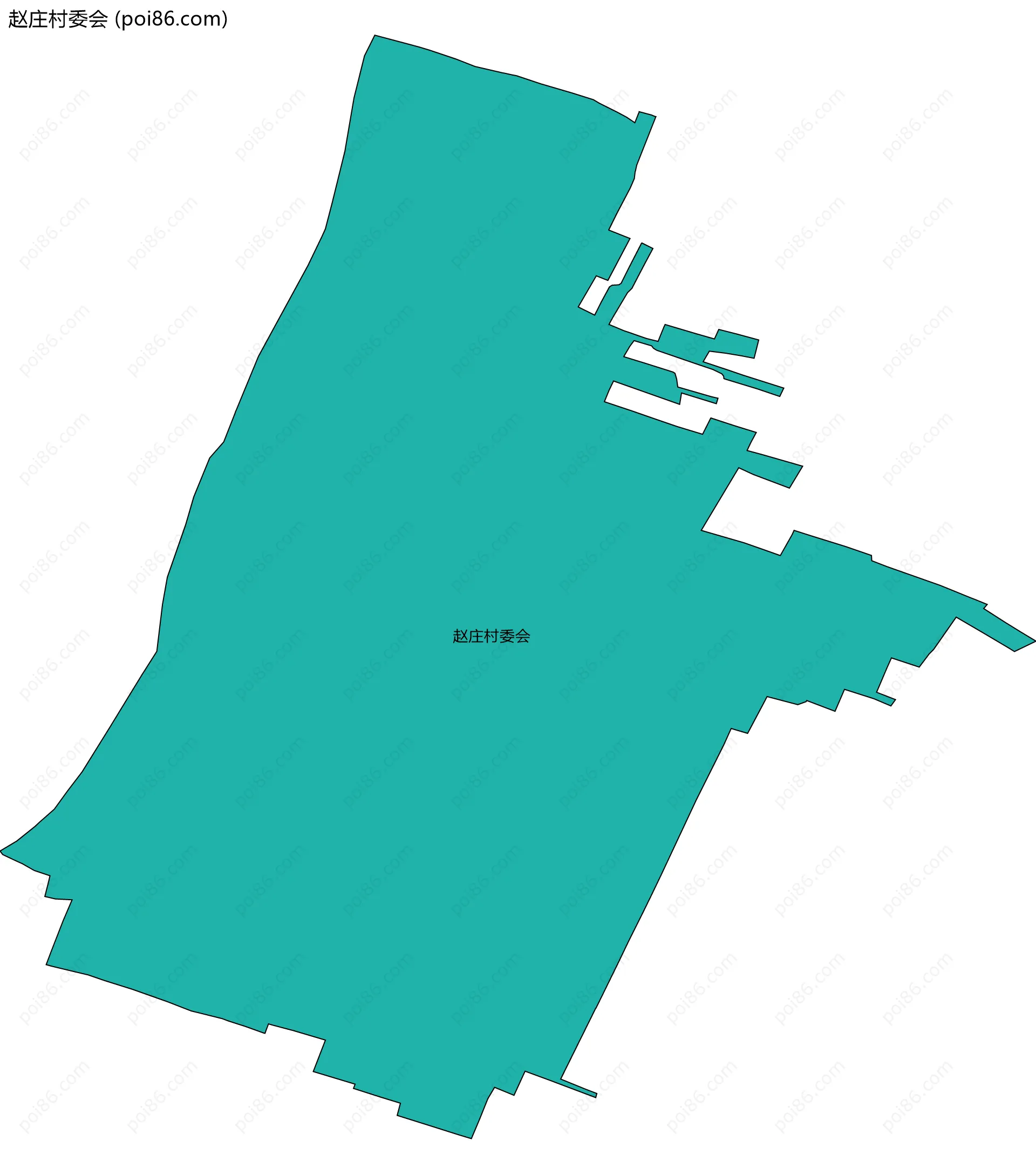 赵庄村委会边界地图