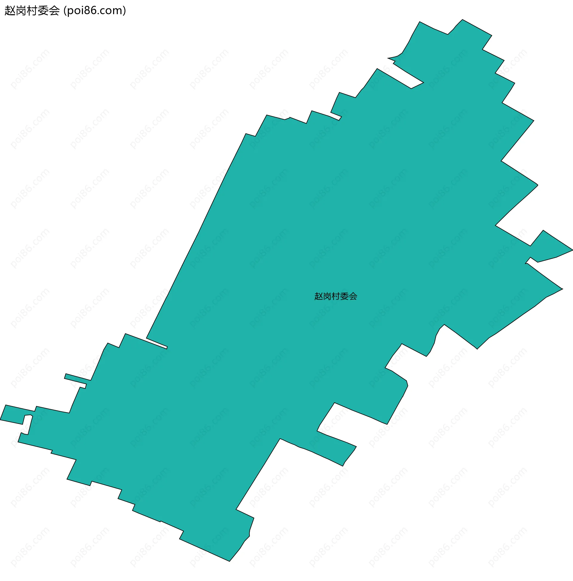 赵岗村委会边界地图