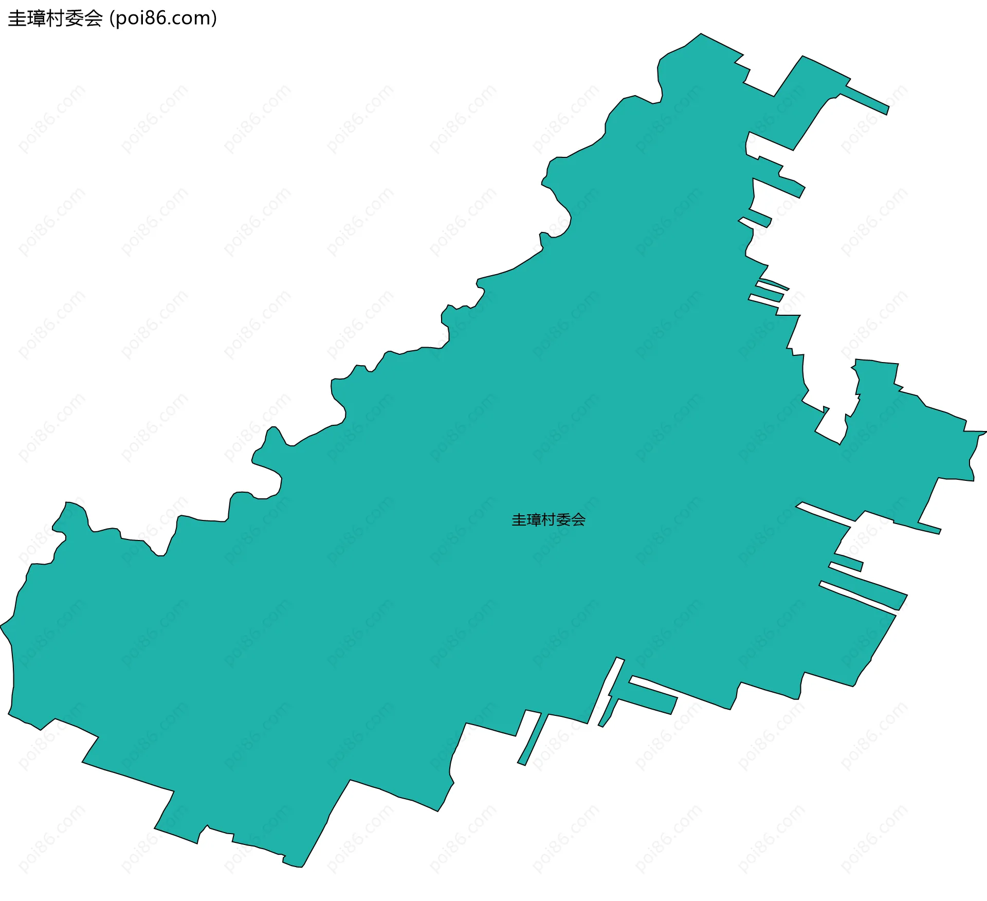 圭璋村委会边界地图