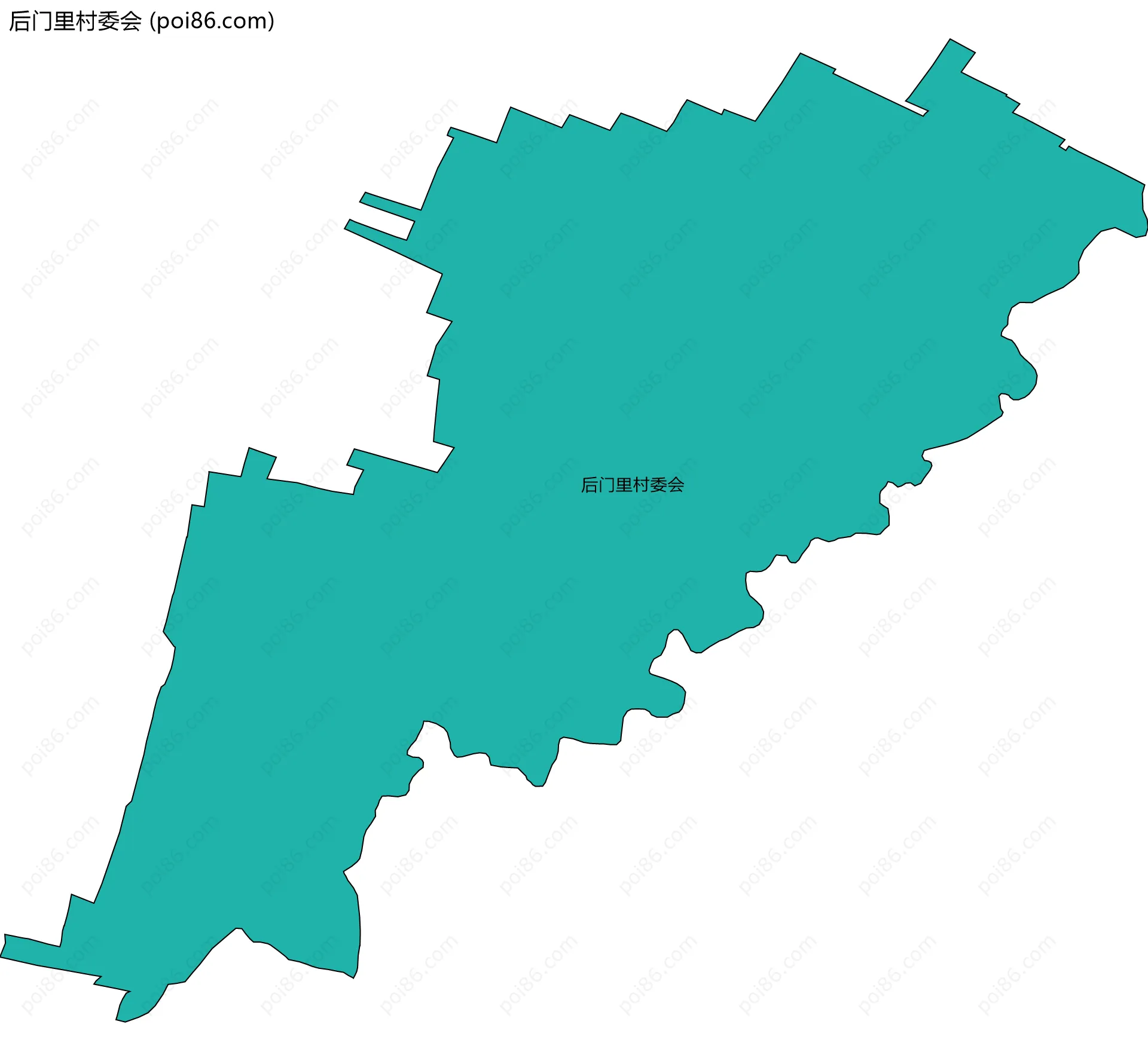 后门里村委会边界地图