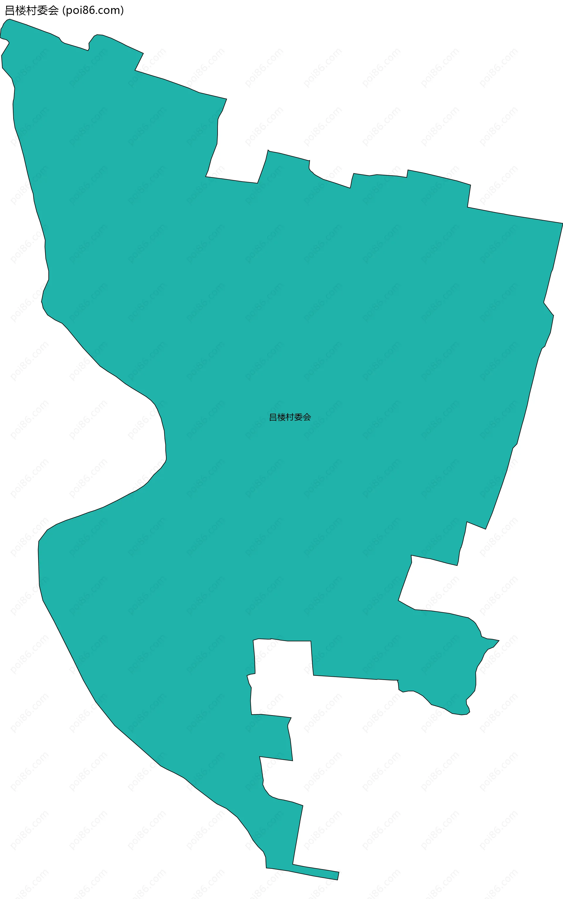 吕楼村委会边界地图