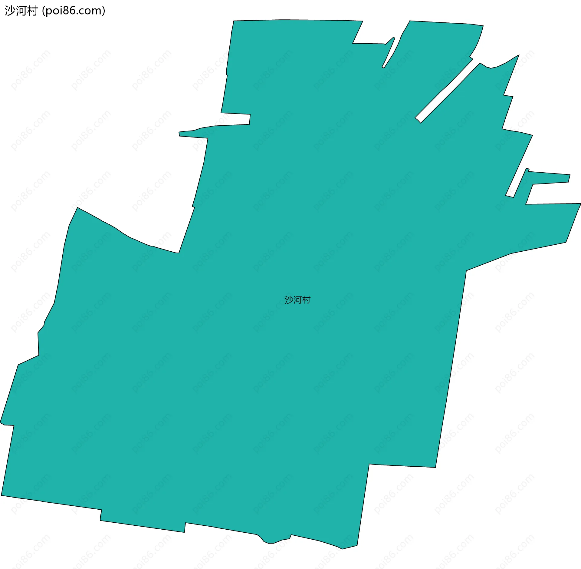 沙河村边界地图