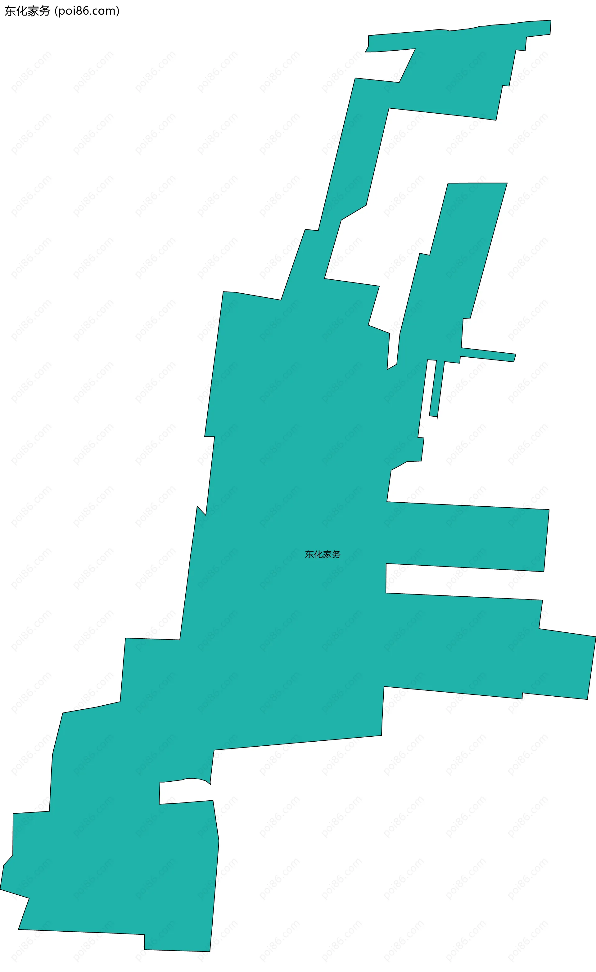 东化家务边界地图