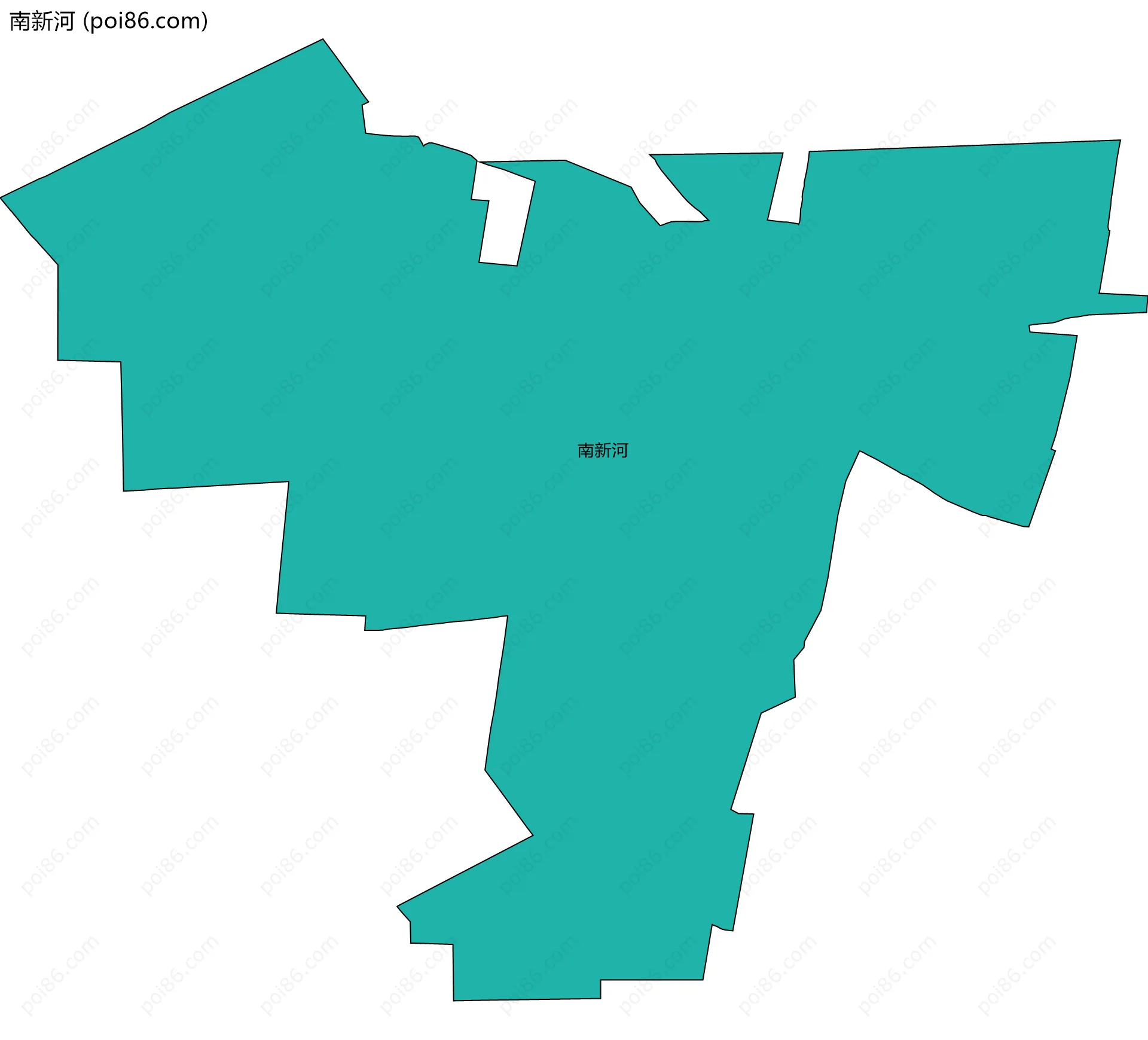 南新河边界地图