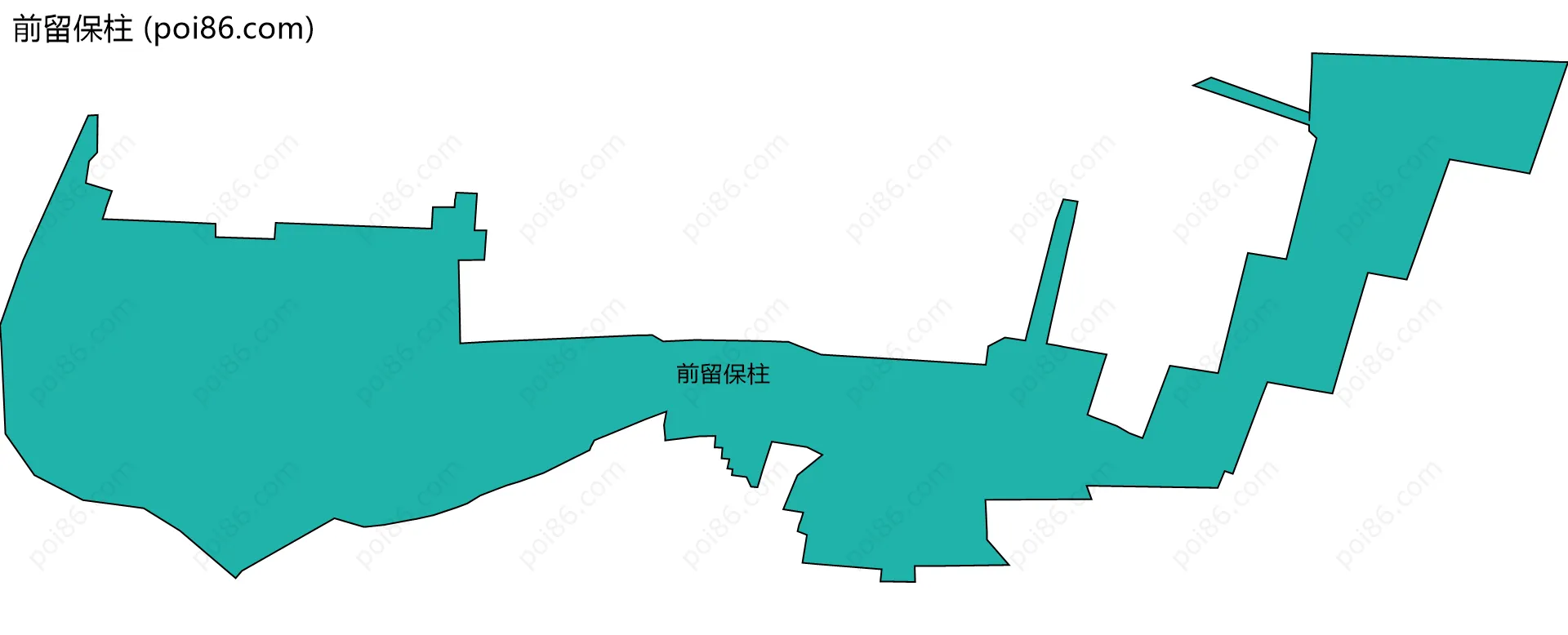 前留保柱边界地图