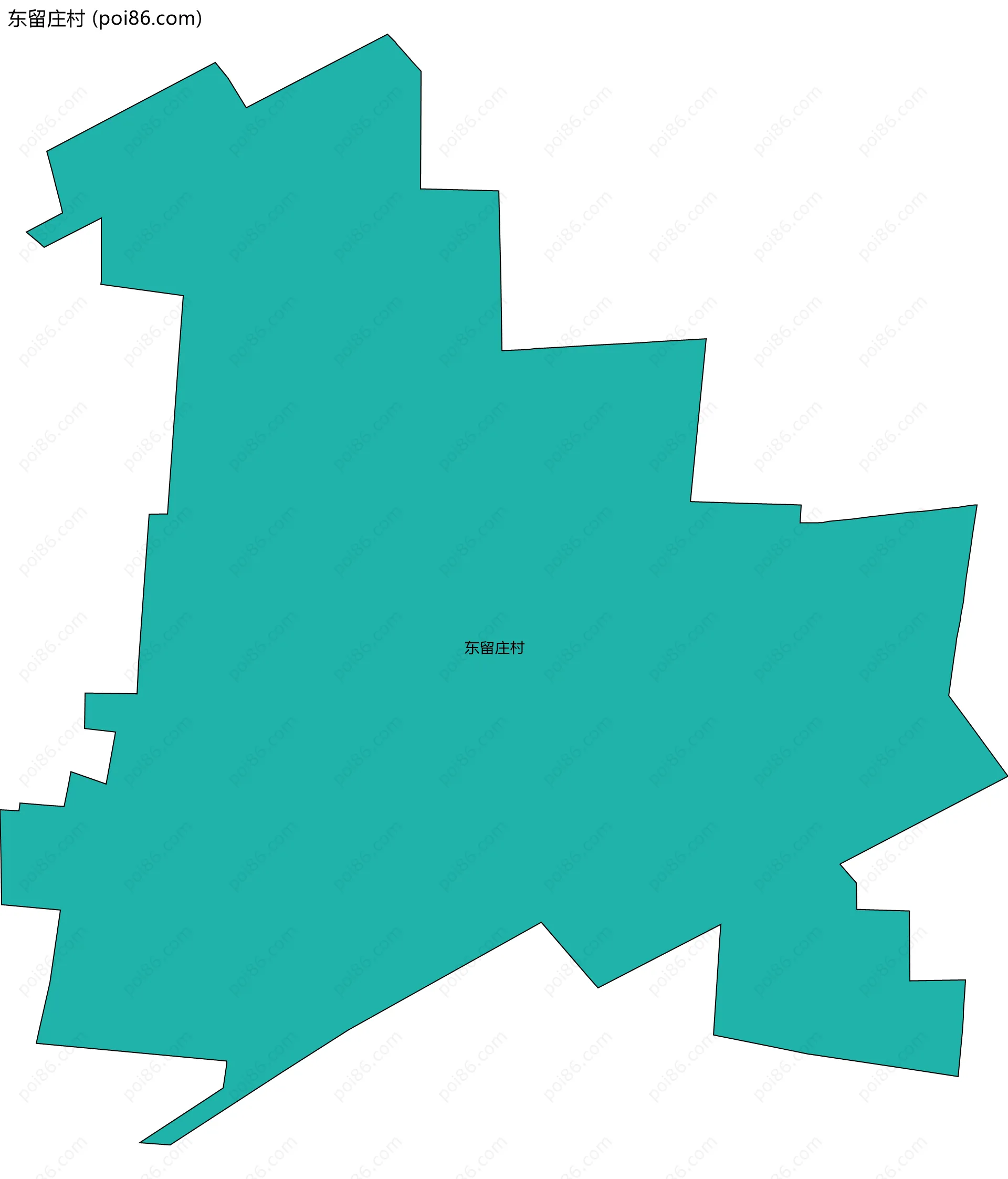 东留庄村边界地图