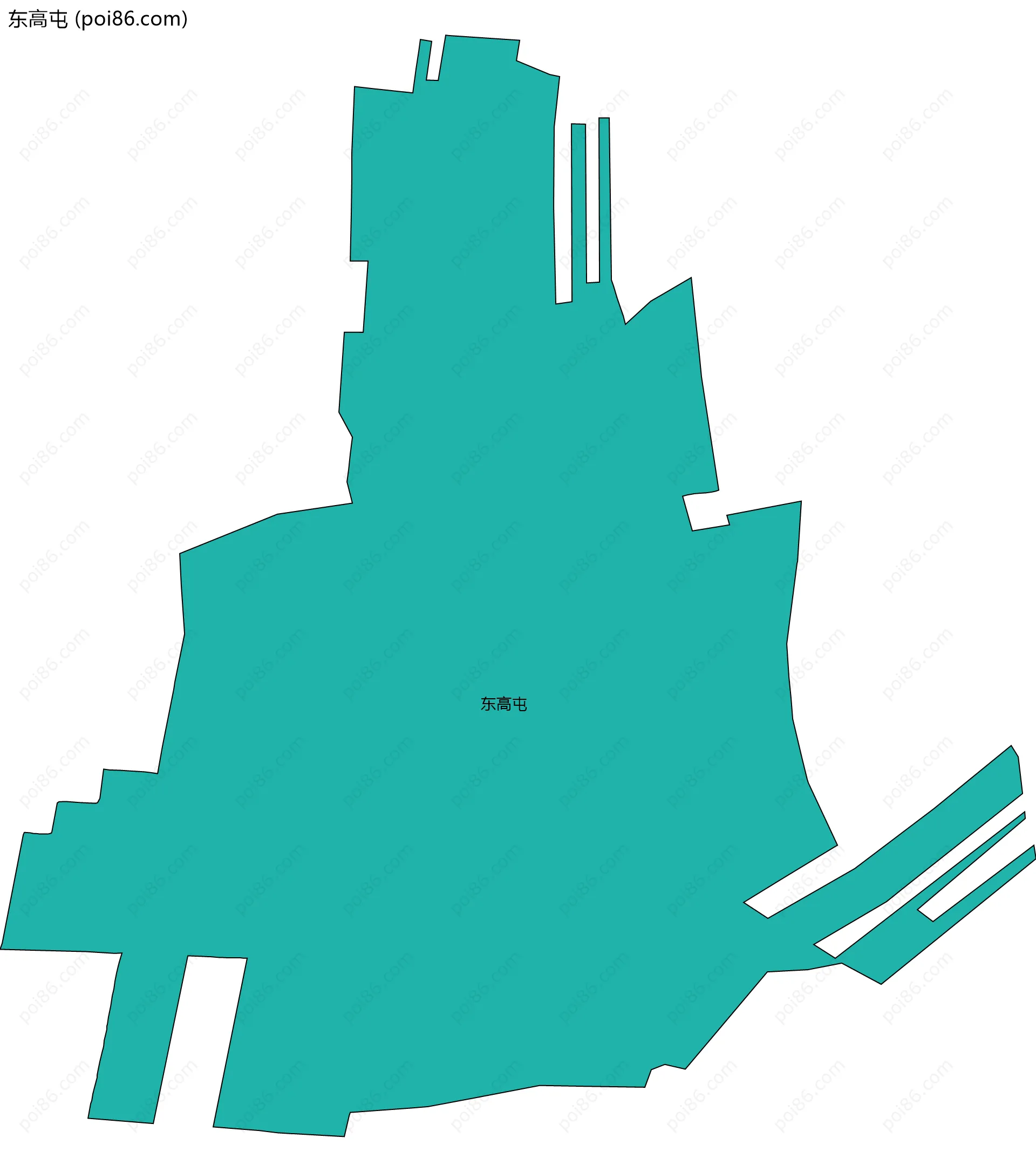 东高屯边界地图