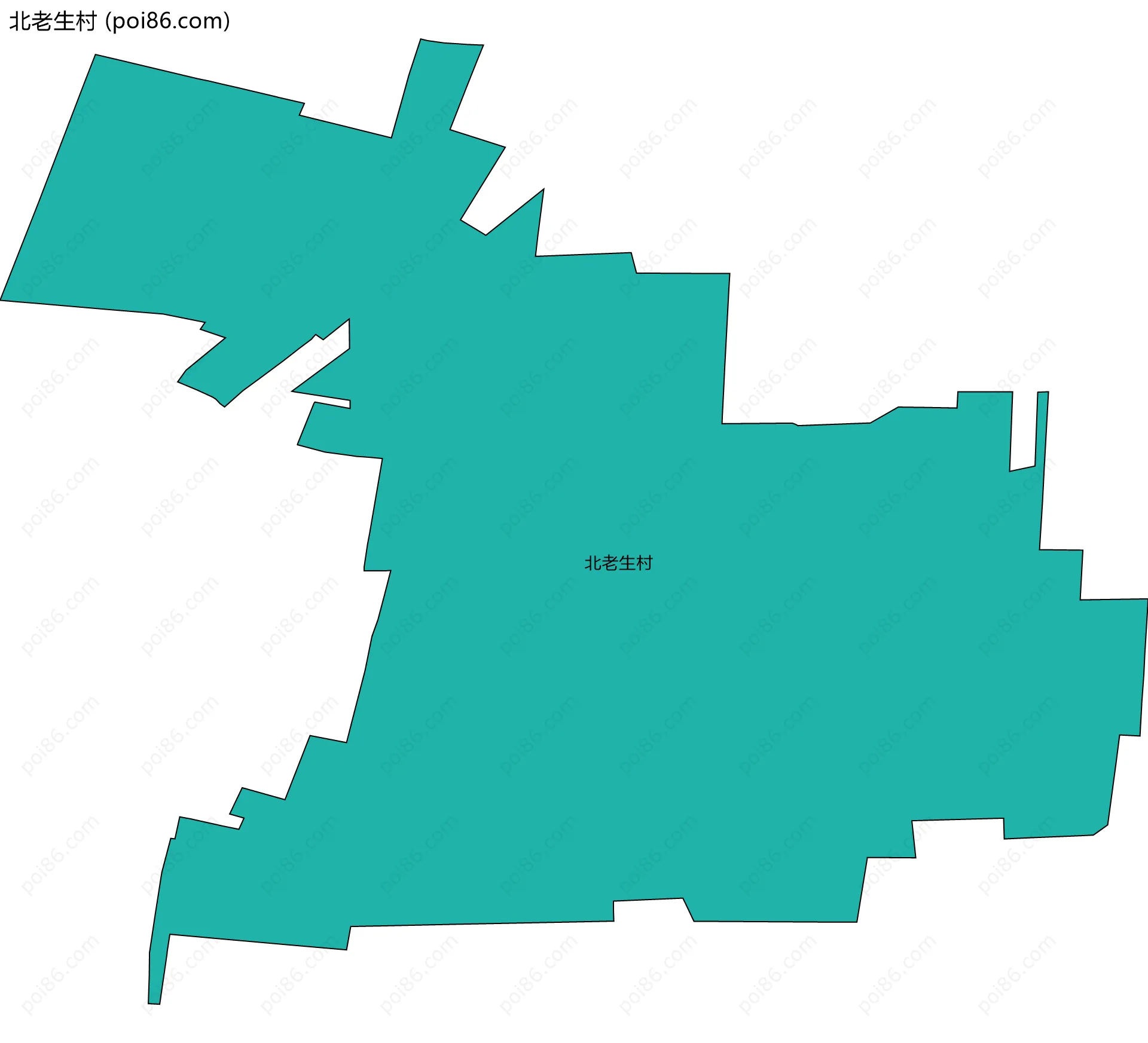 北老生村边界地图