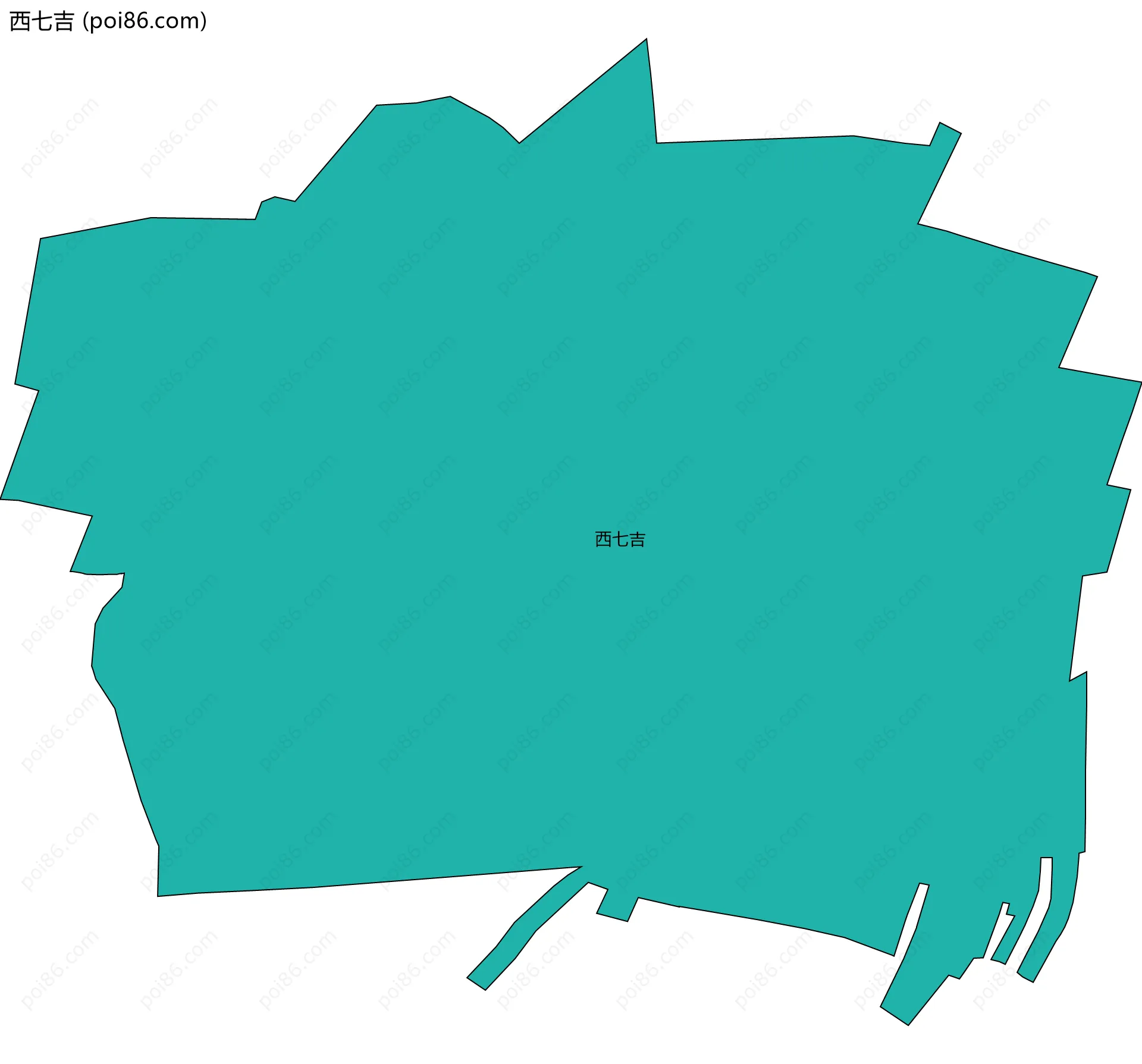 西七吉边界地图