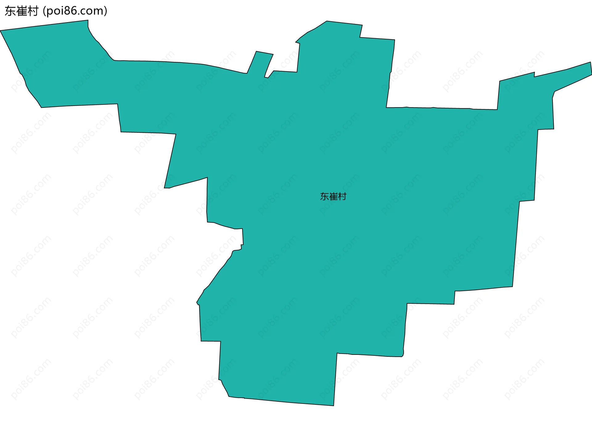 东崔村边界地图