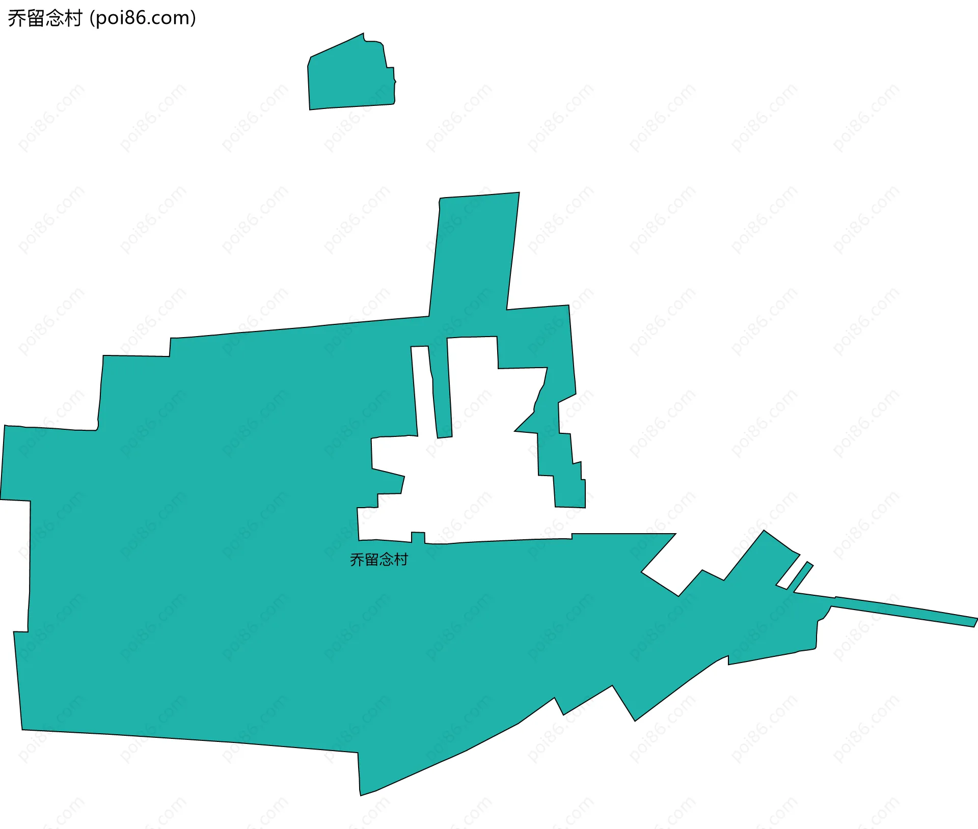 乔留念村边界地图