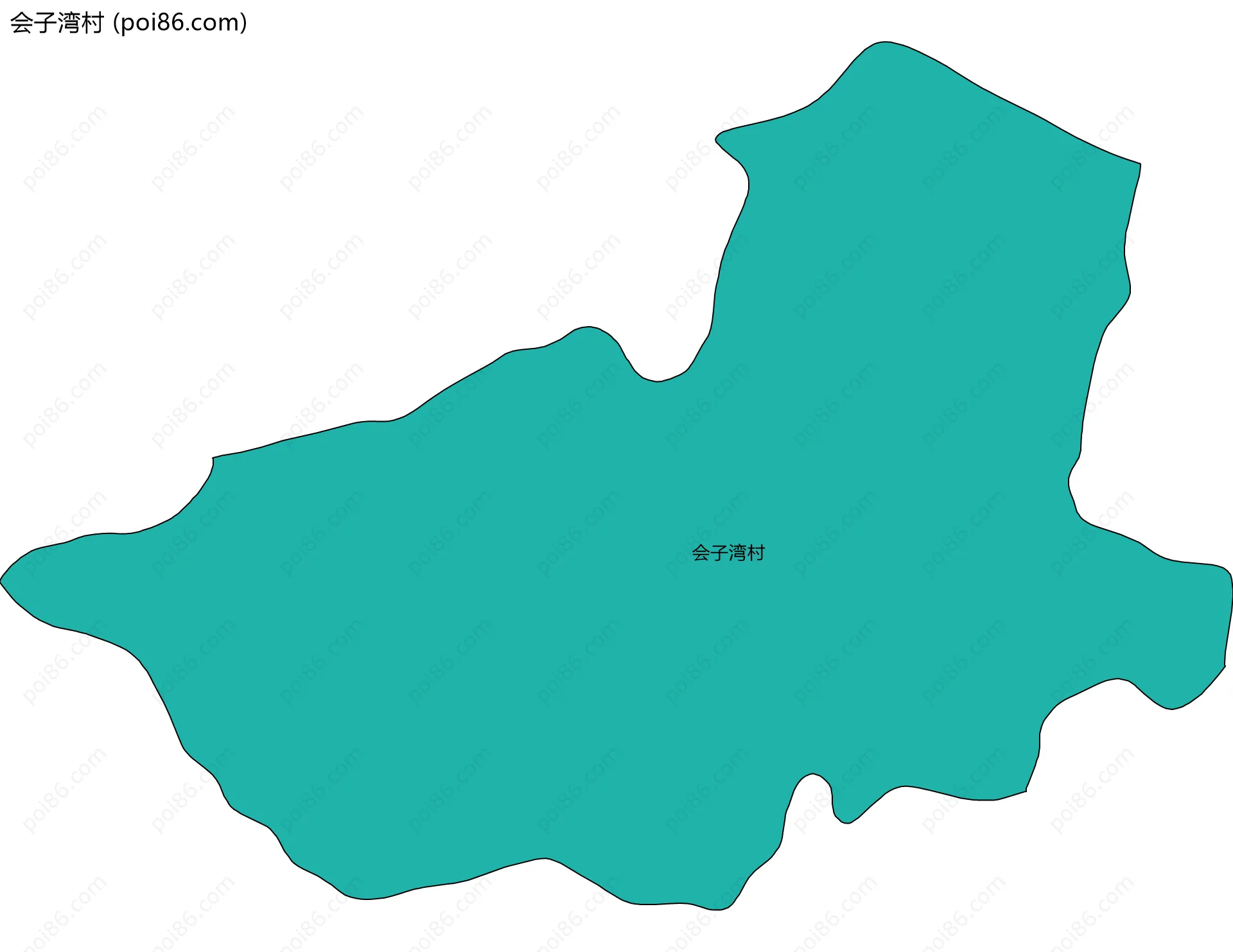 会子湾村边界地图