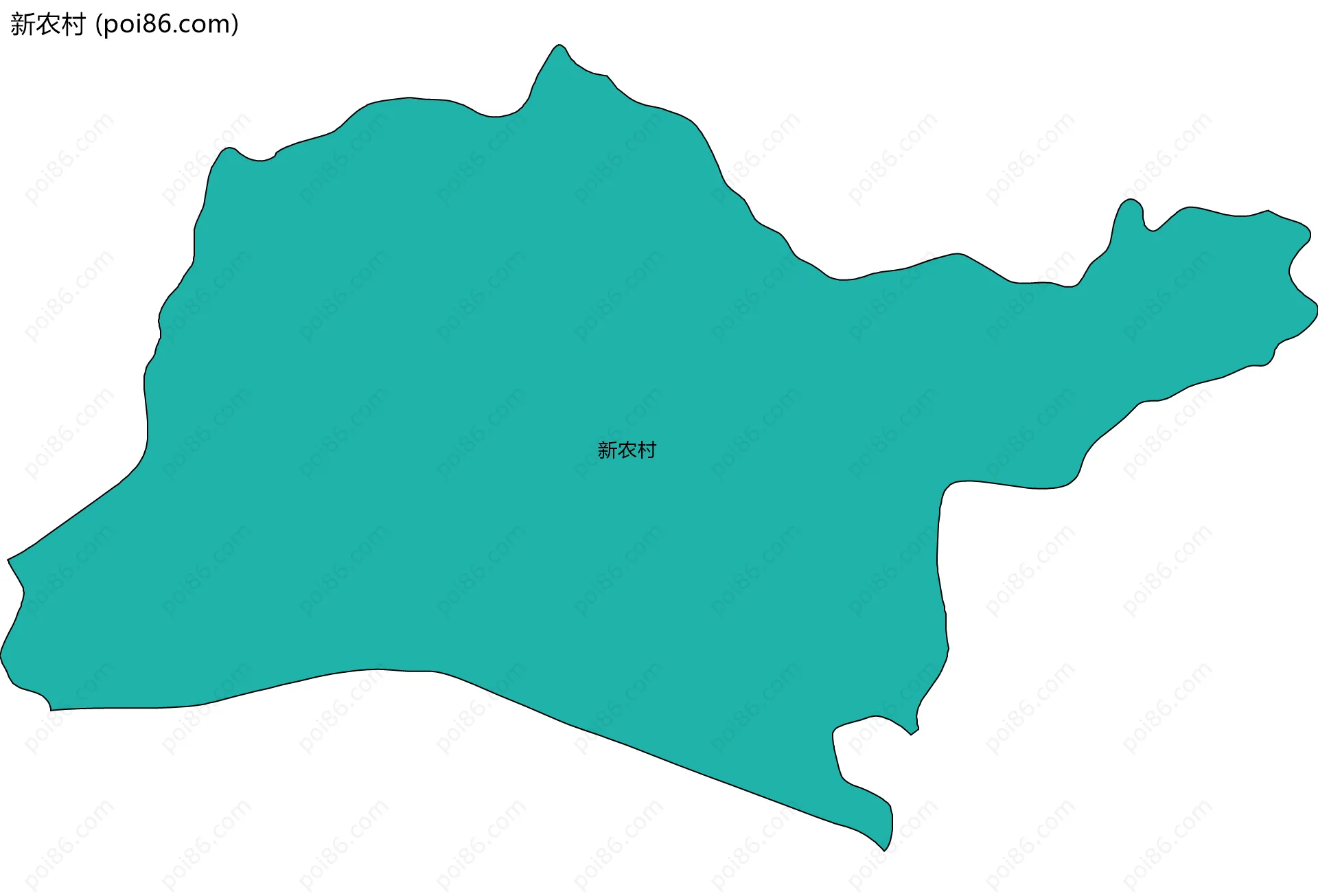 新农村边界地图
