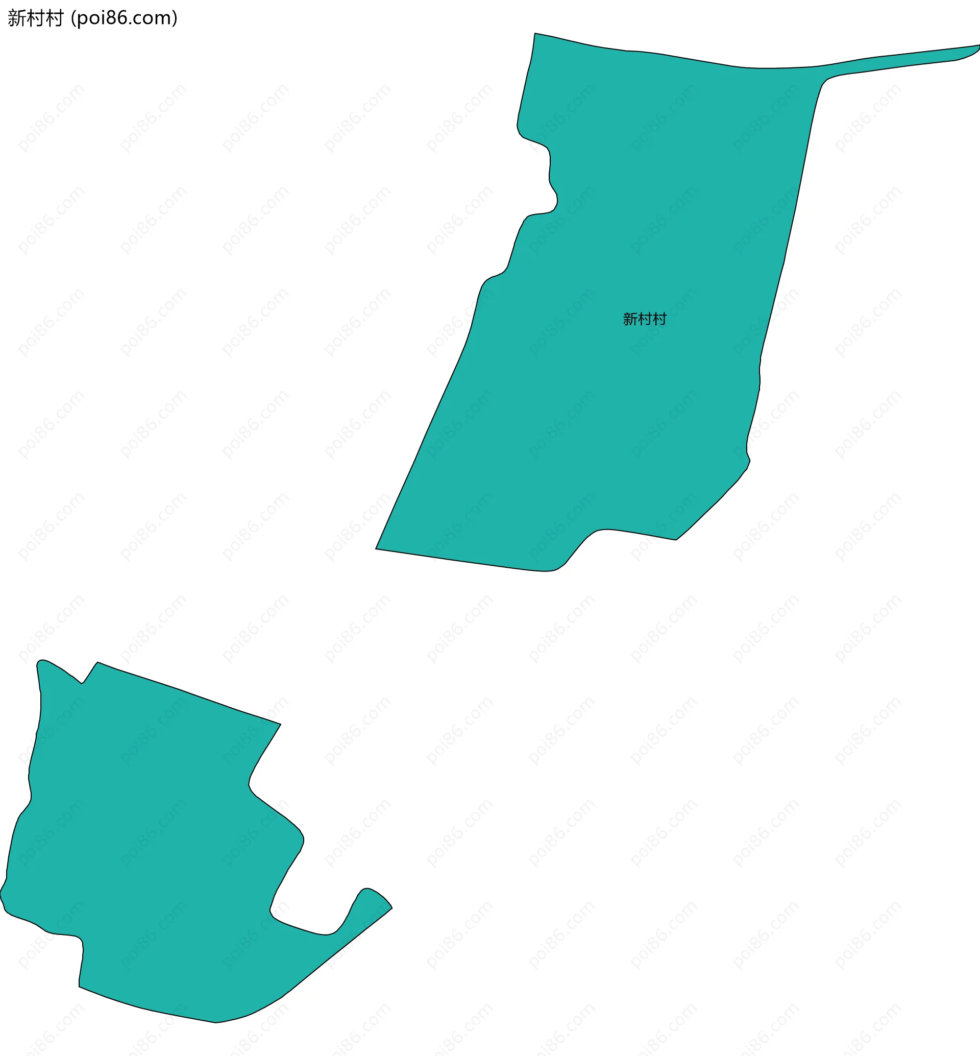 新村村边界地图